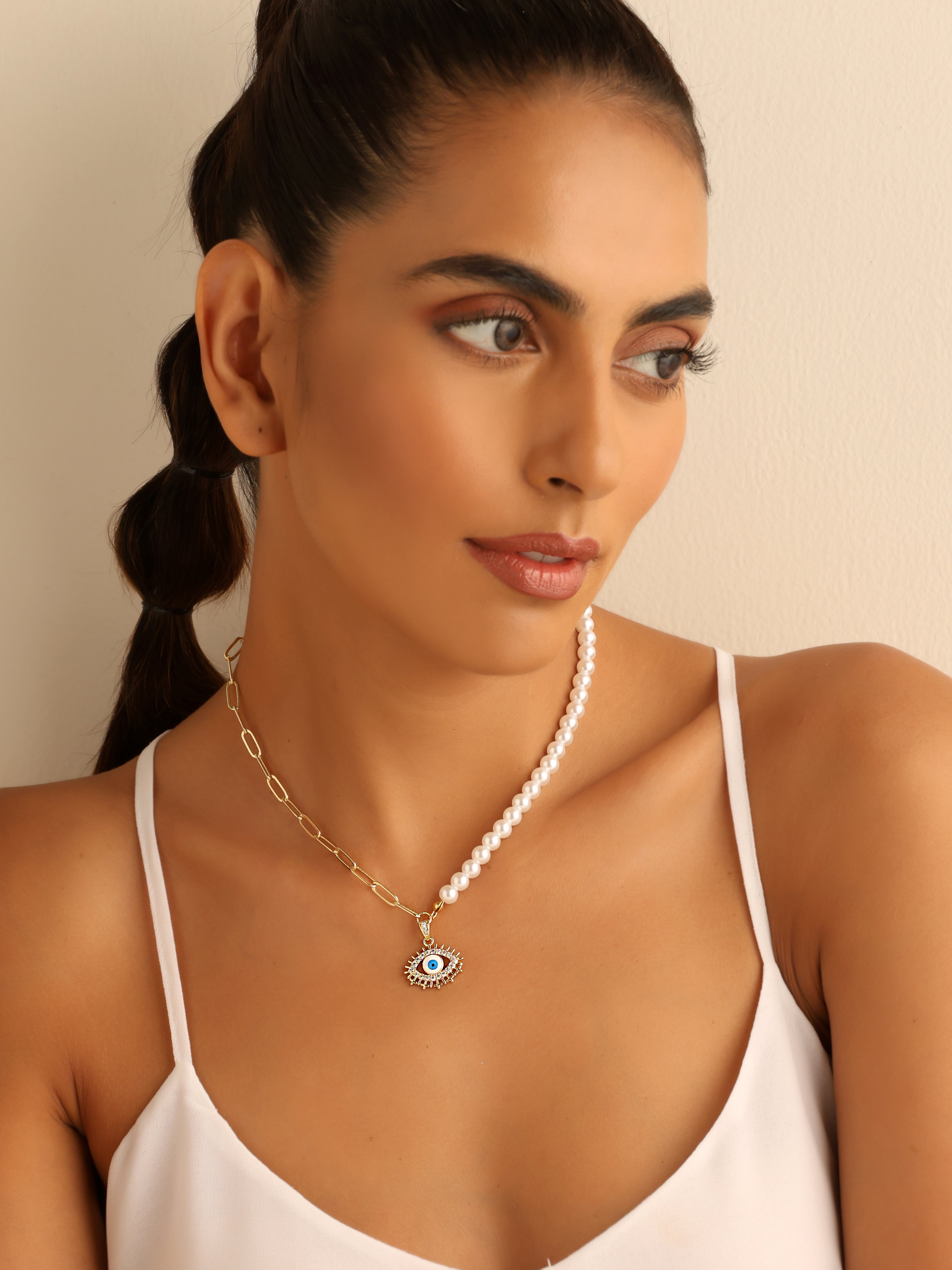 Green Sea Horse Charm Necklace