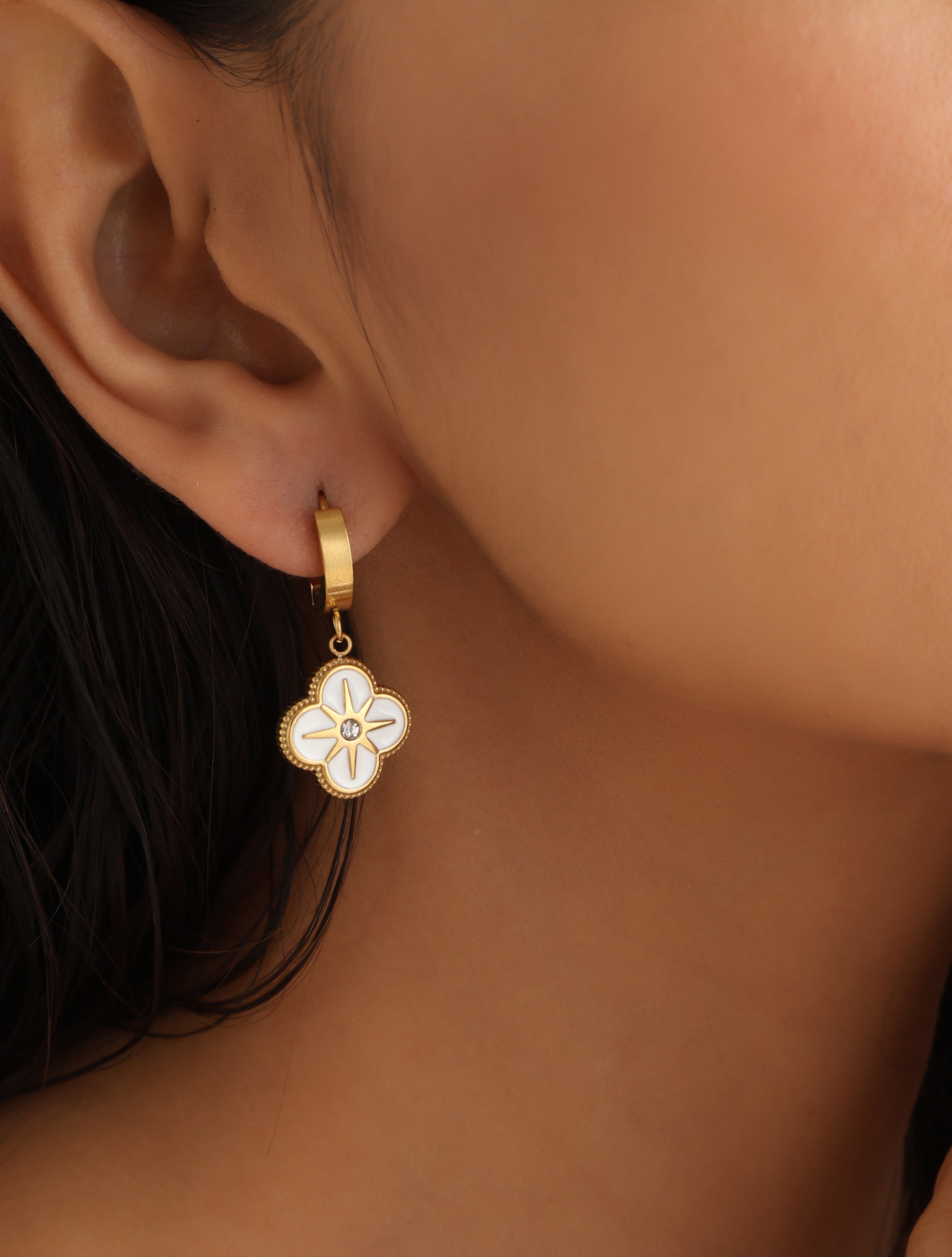 White Florence Earrings