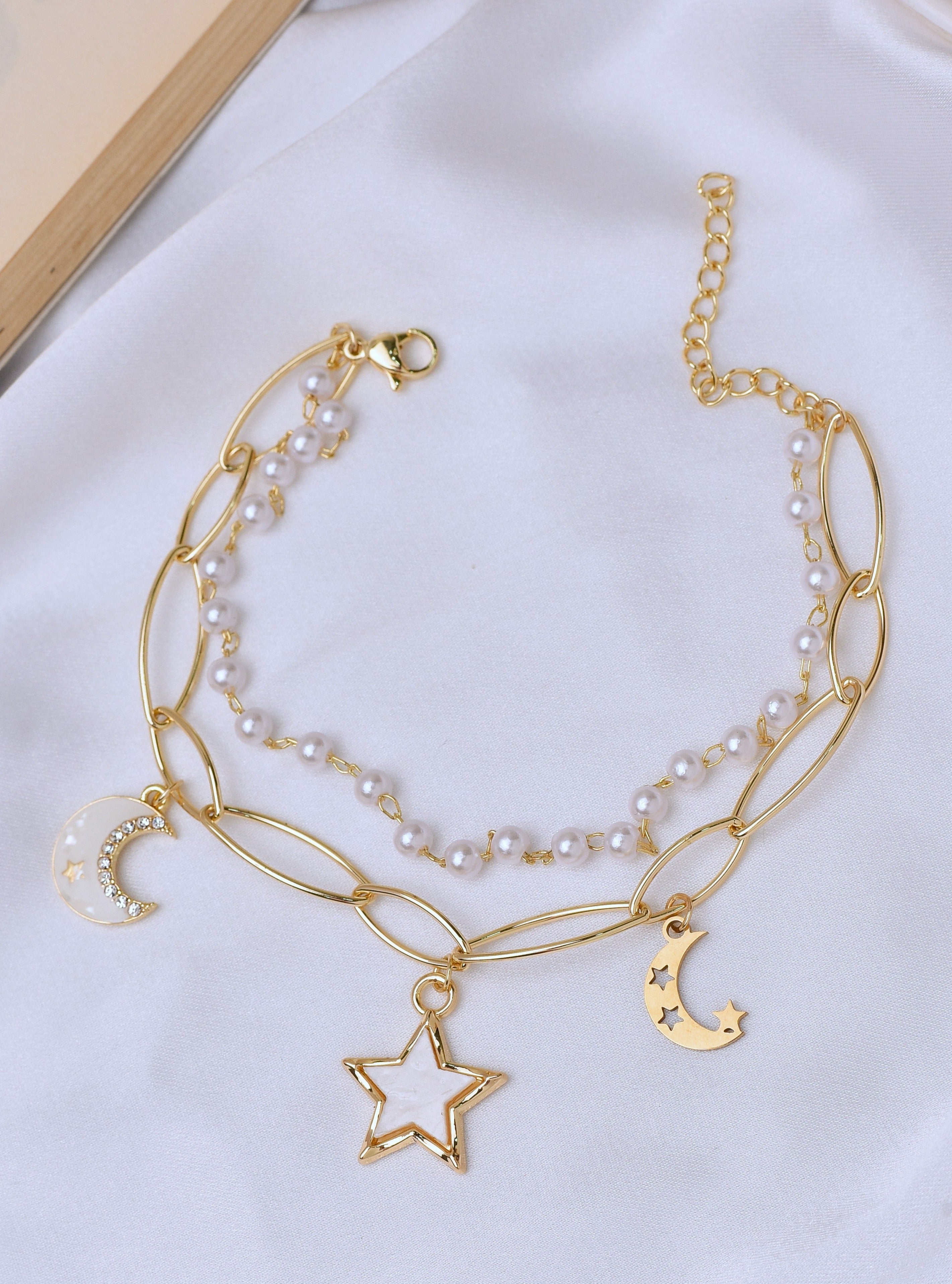 Dora Stars & Moon Charms Bracelet