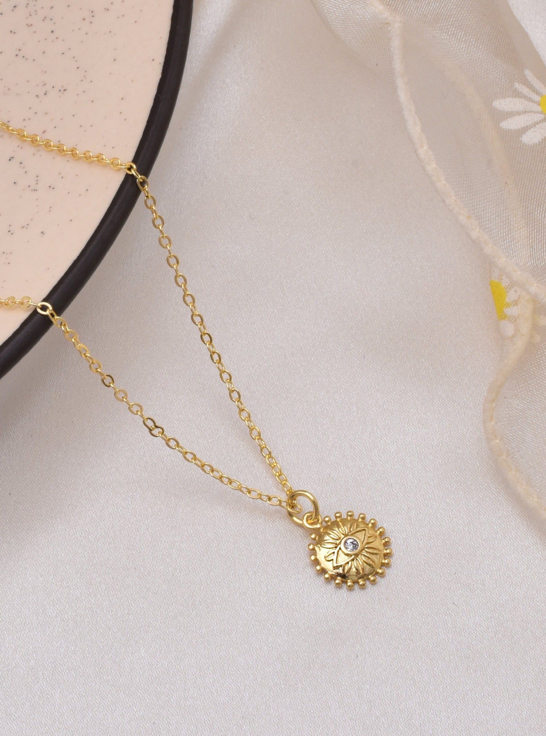 Small SunShine Nazar Necklace