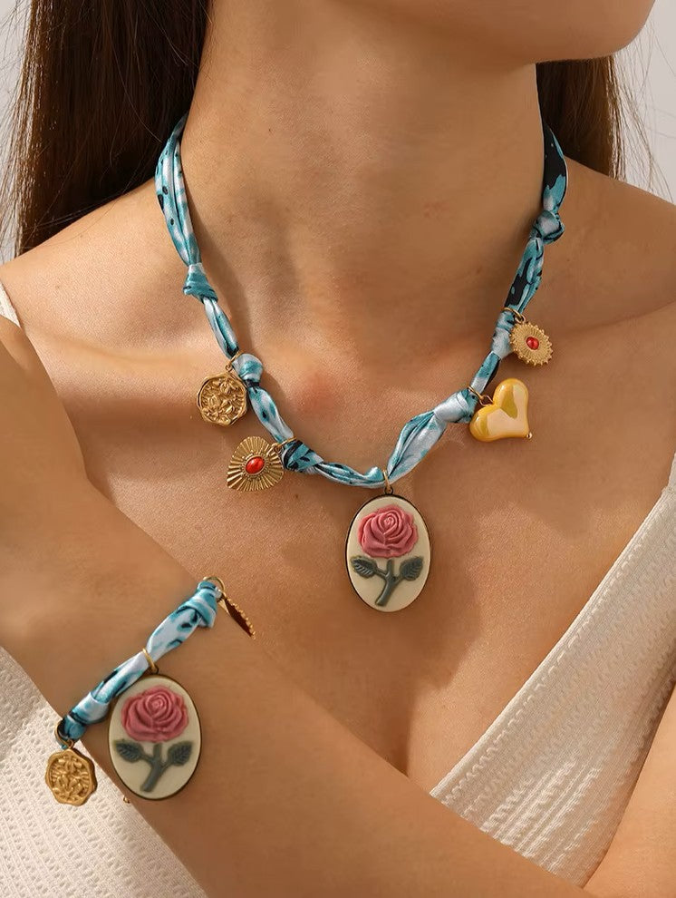 Vintage Scarf Necklace