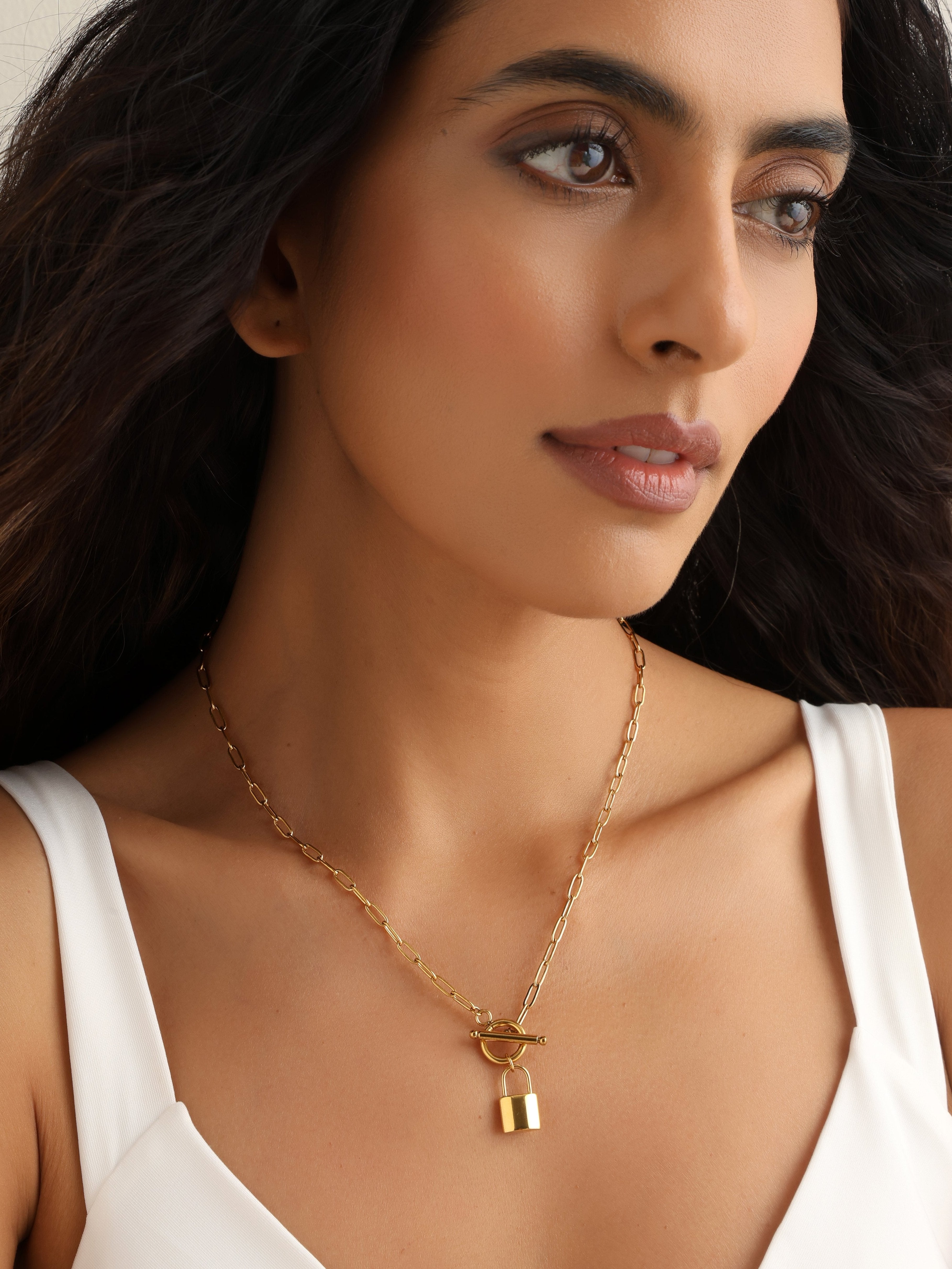 Anti-Tarnish Lock Necklace
