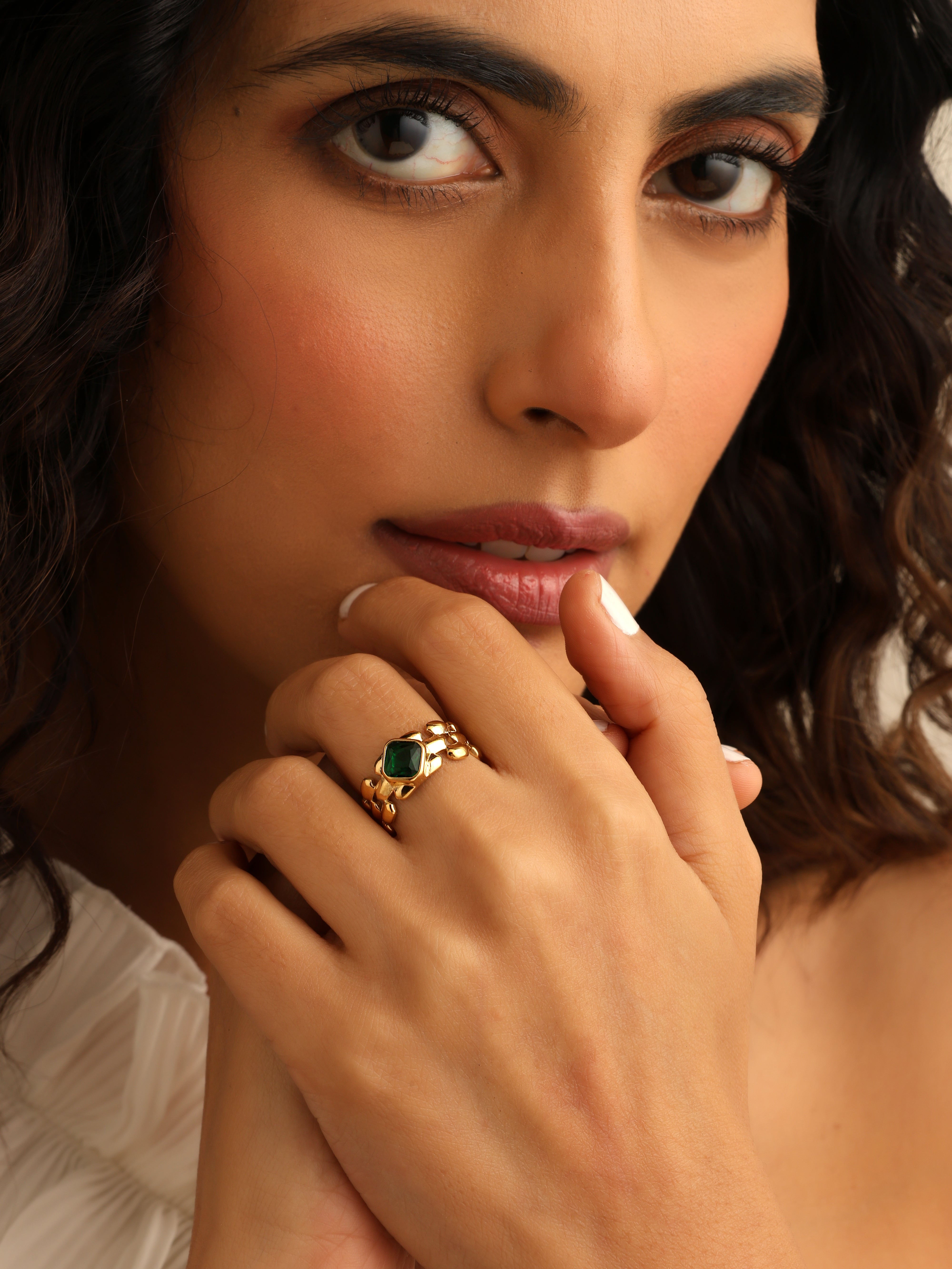Emerald Bali Ring