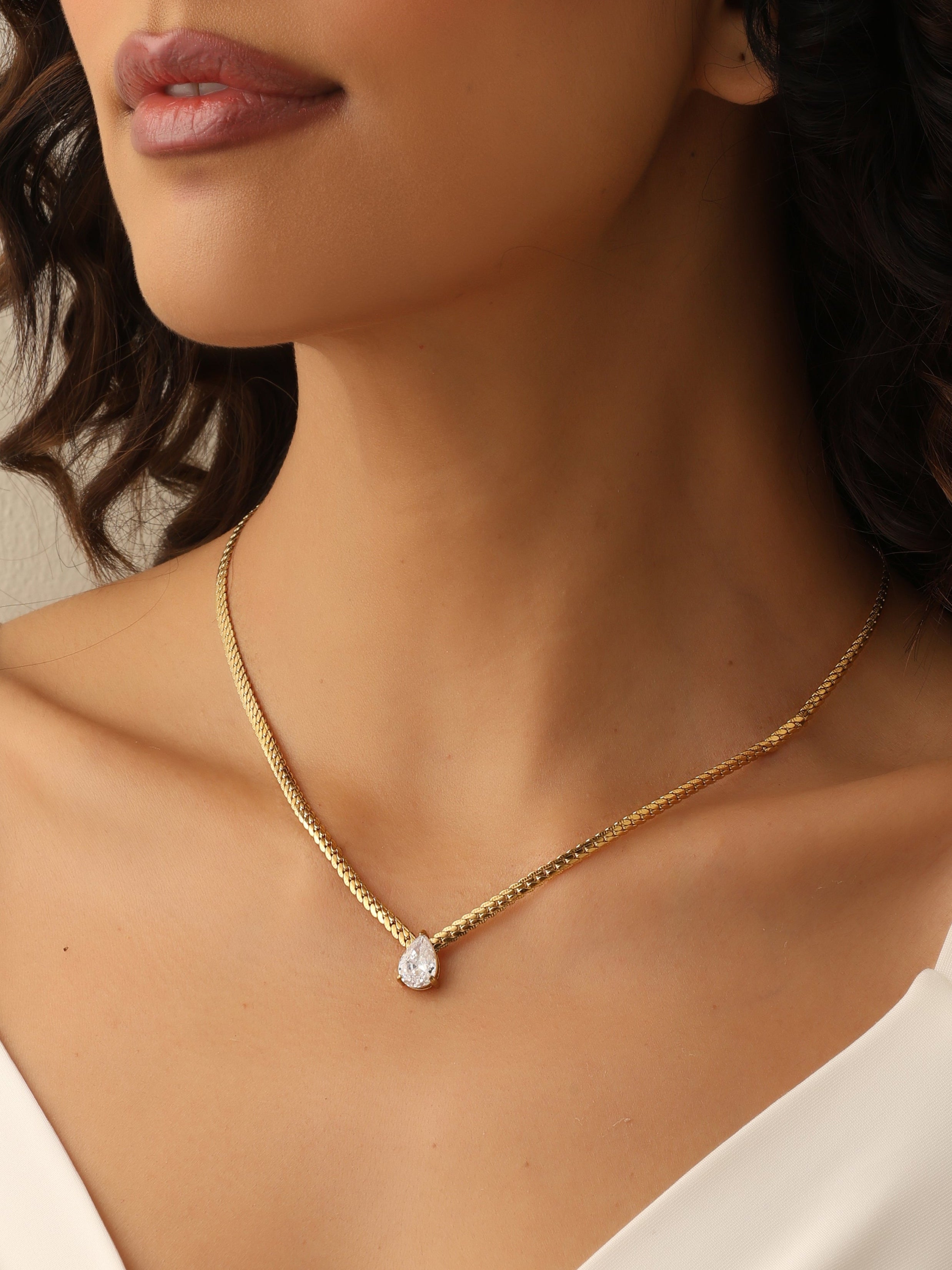 Solitaire Zip Necklace