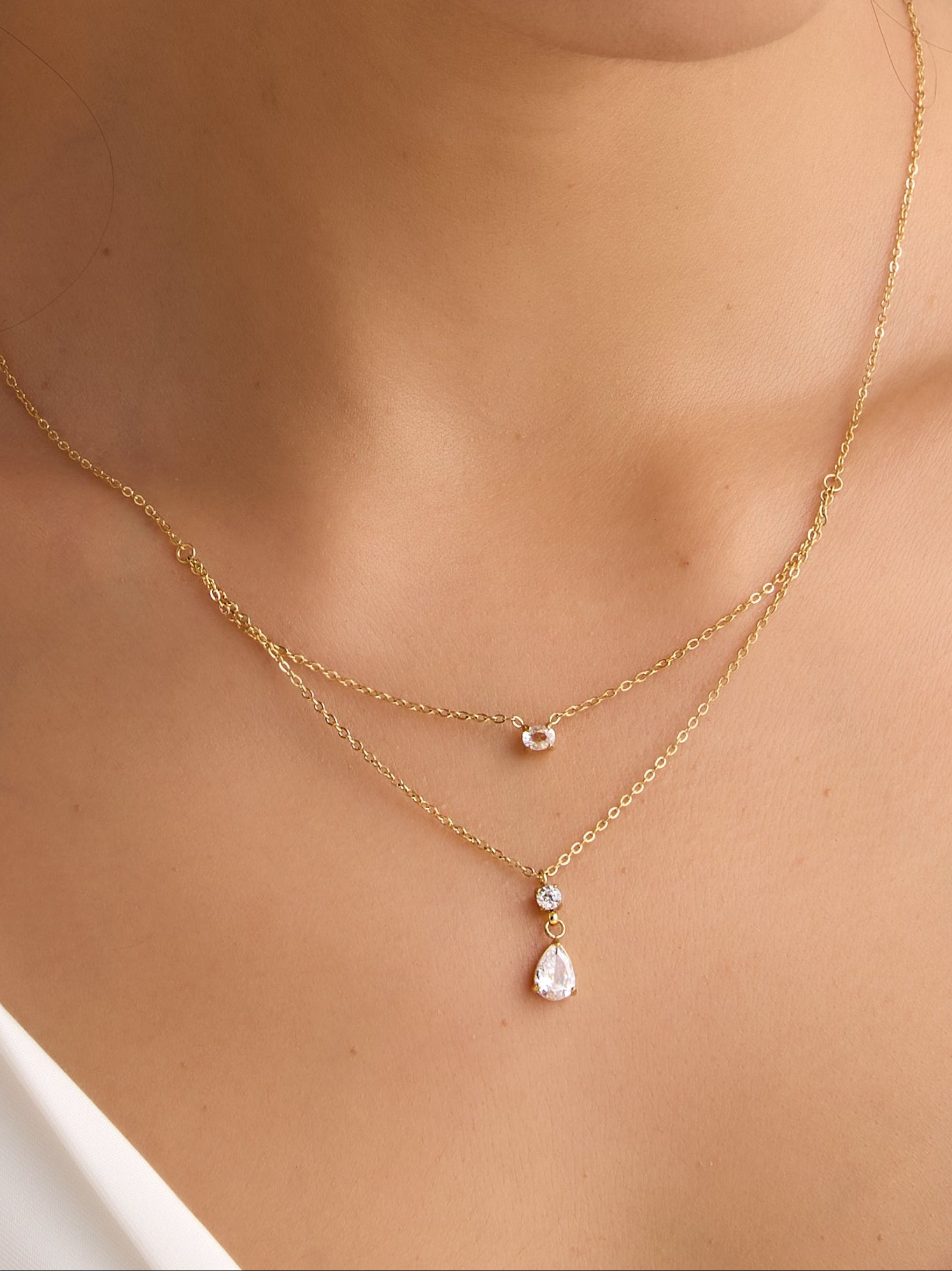 Solitaire Luv Layered Necklace