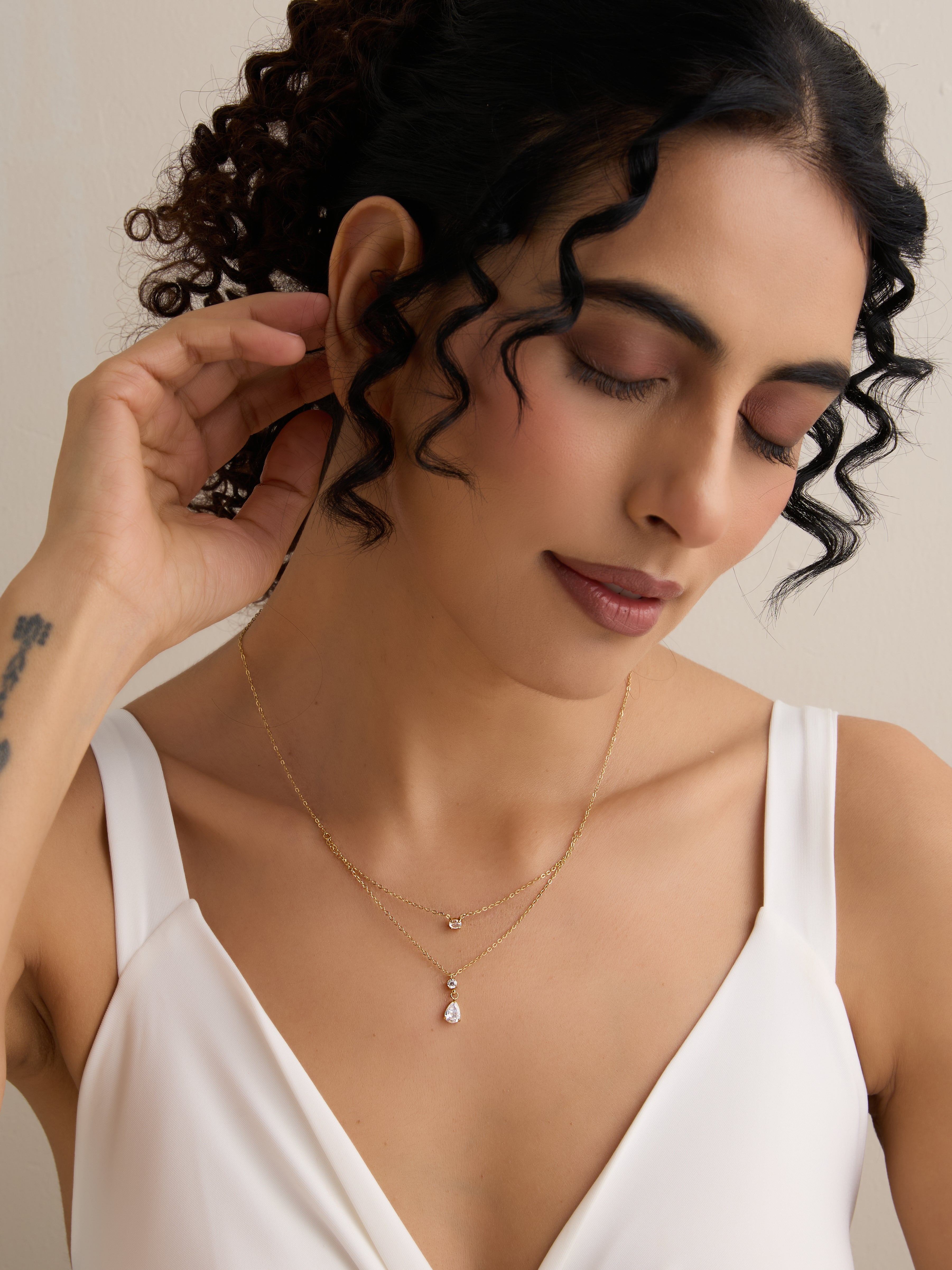 Solitaire Luv Layered Necklace