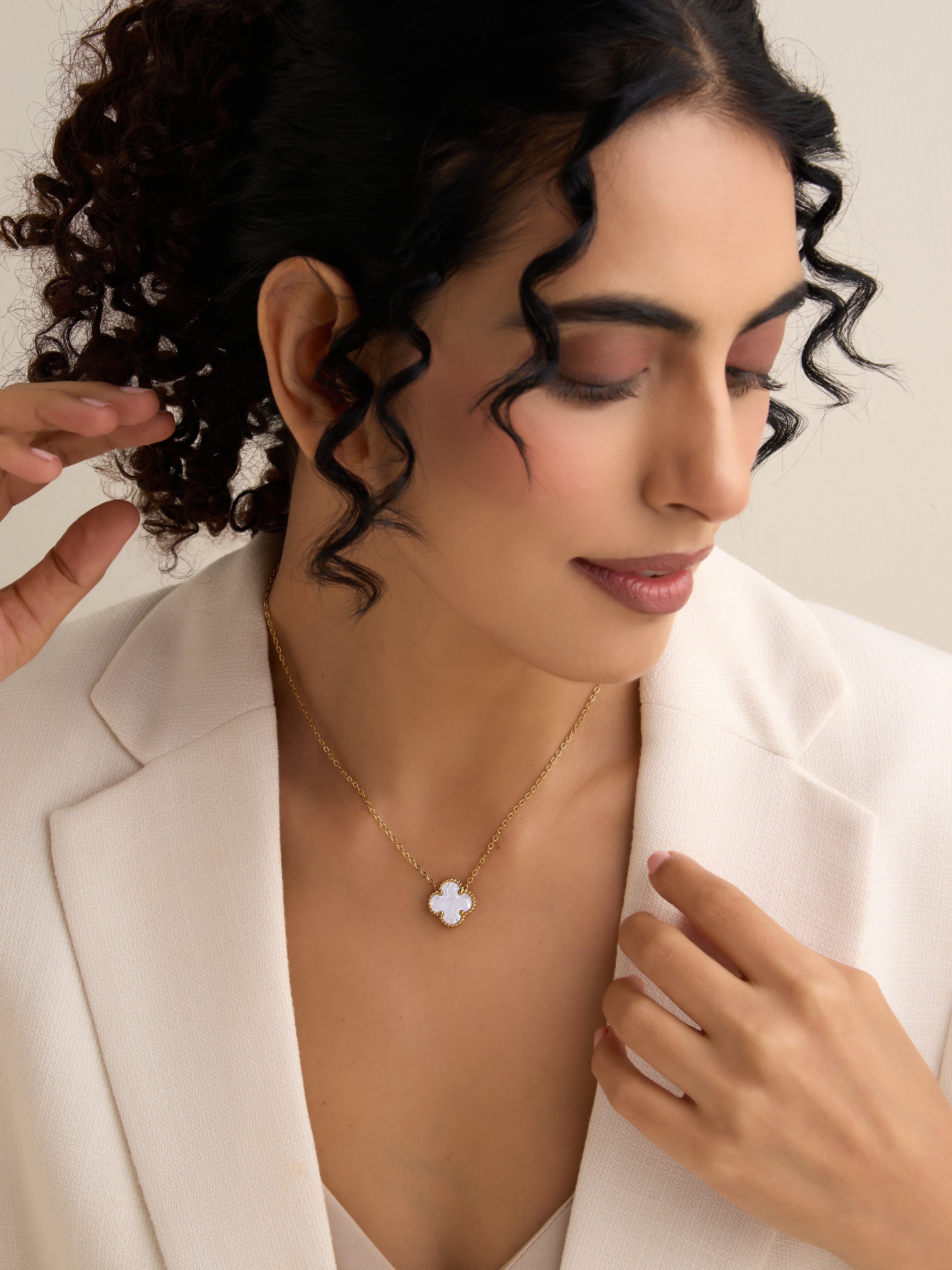 White Clover Necklace