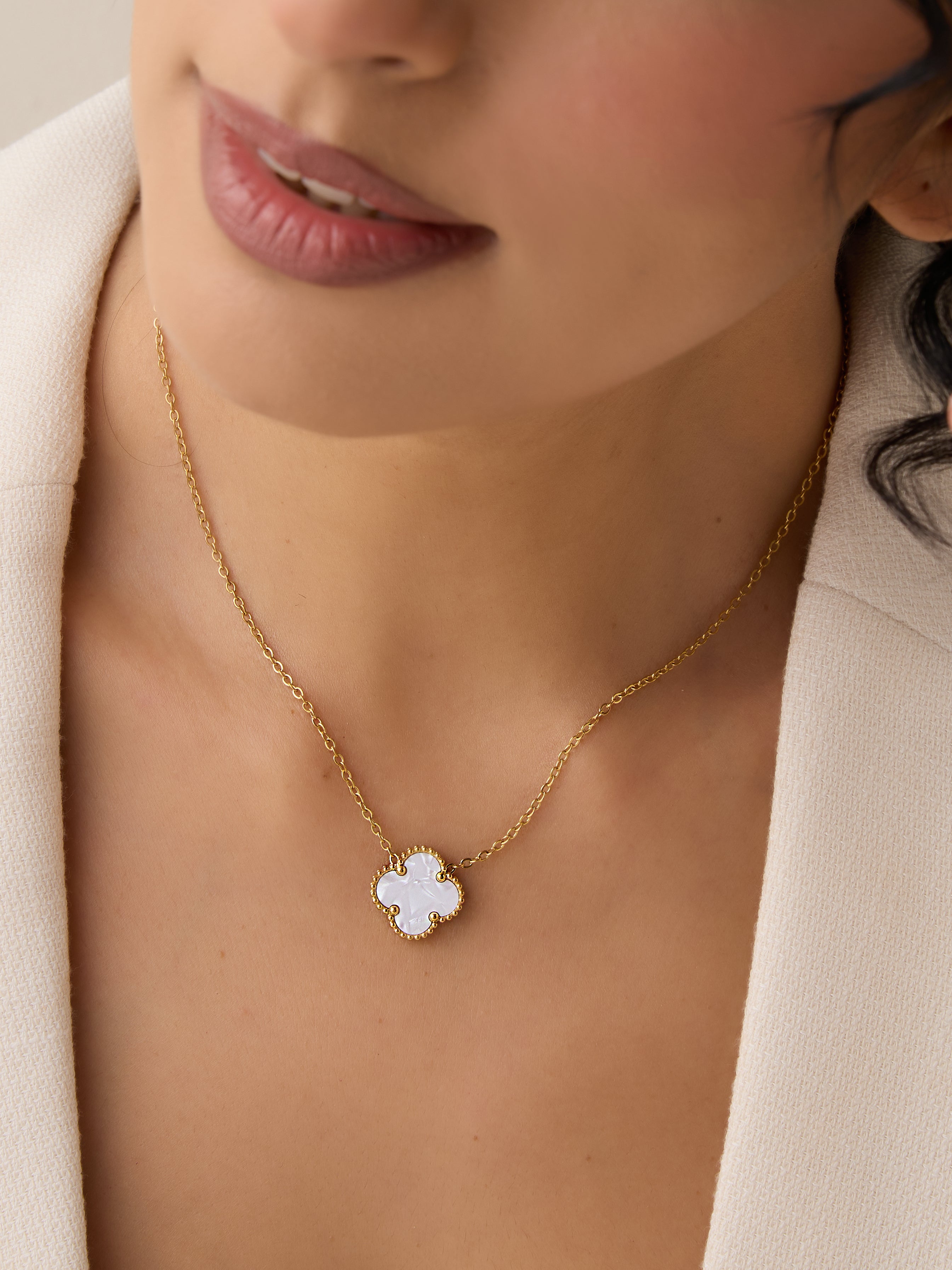 White Clover Necklace