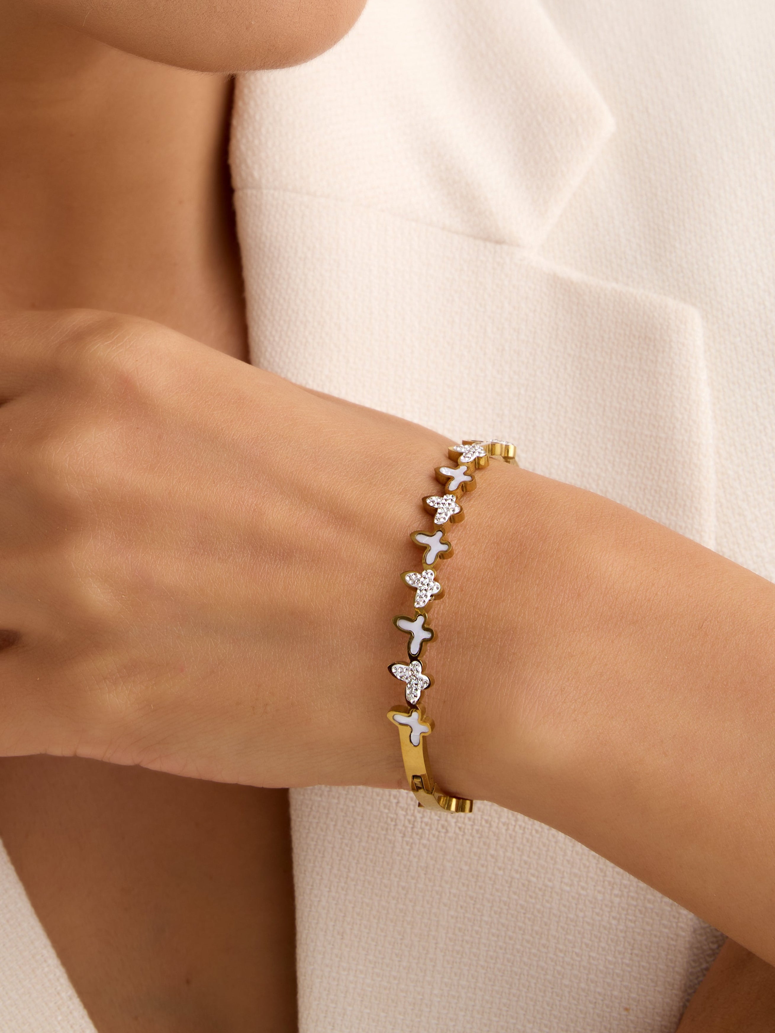 Klissaa Butterfly Cuff Bangle