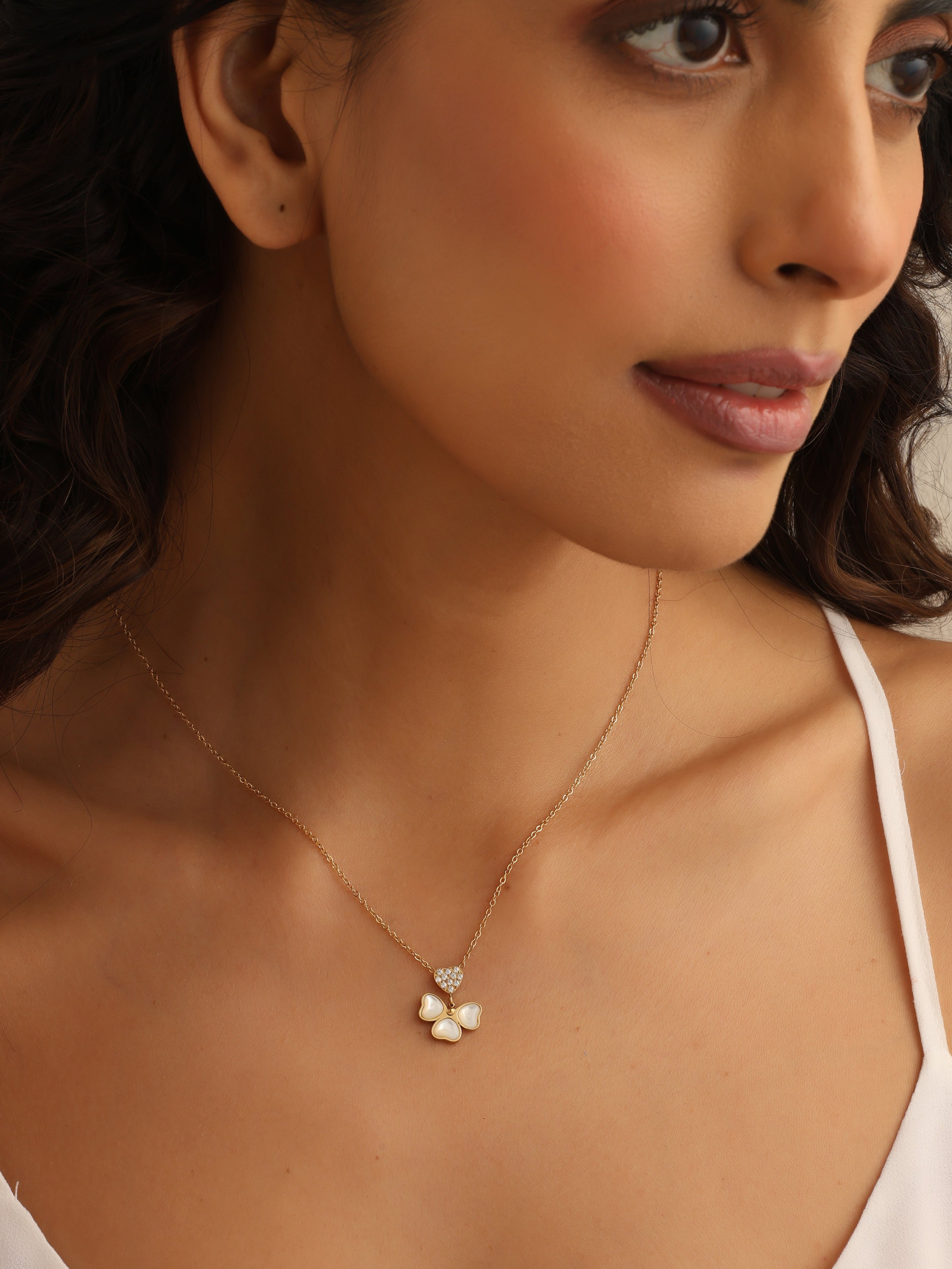 Clover Hearts Necklace