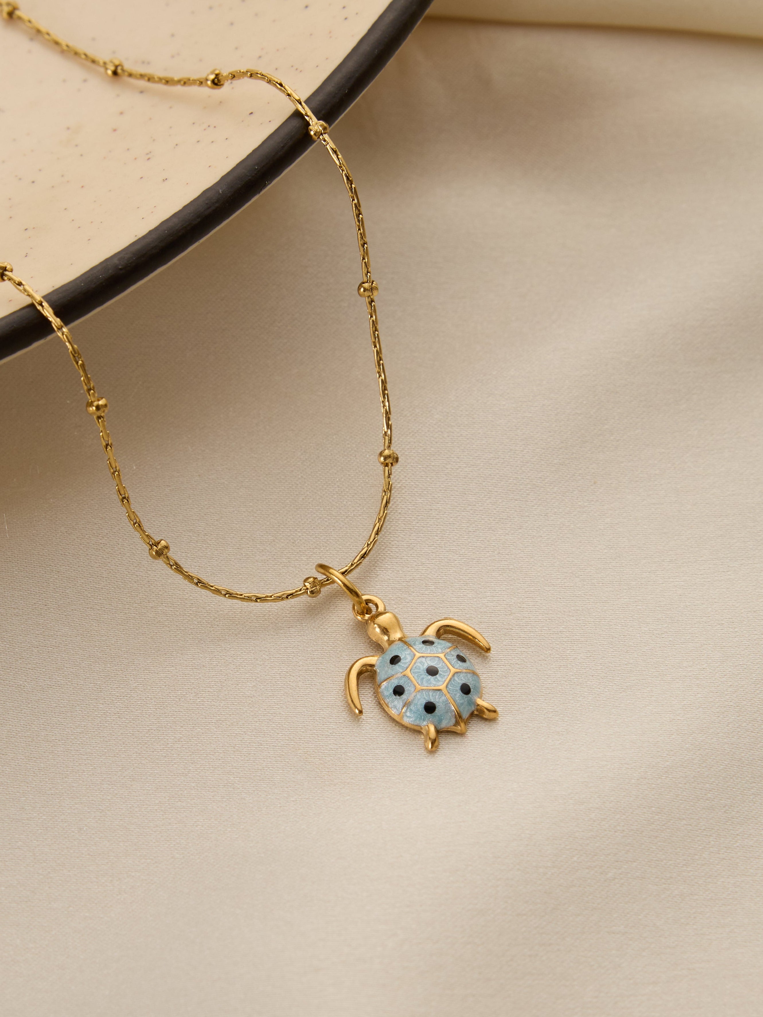 Blue Turtle Necklace