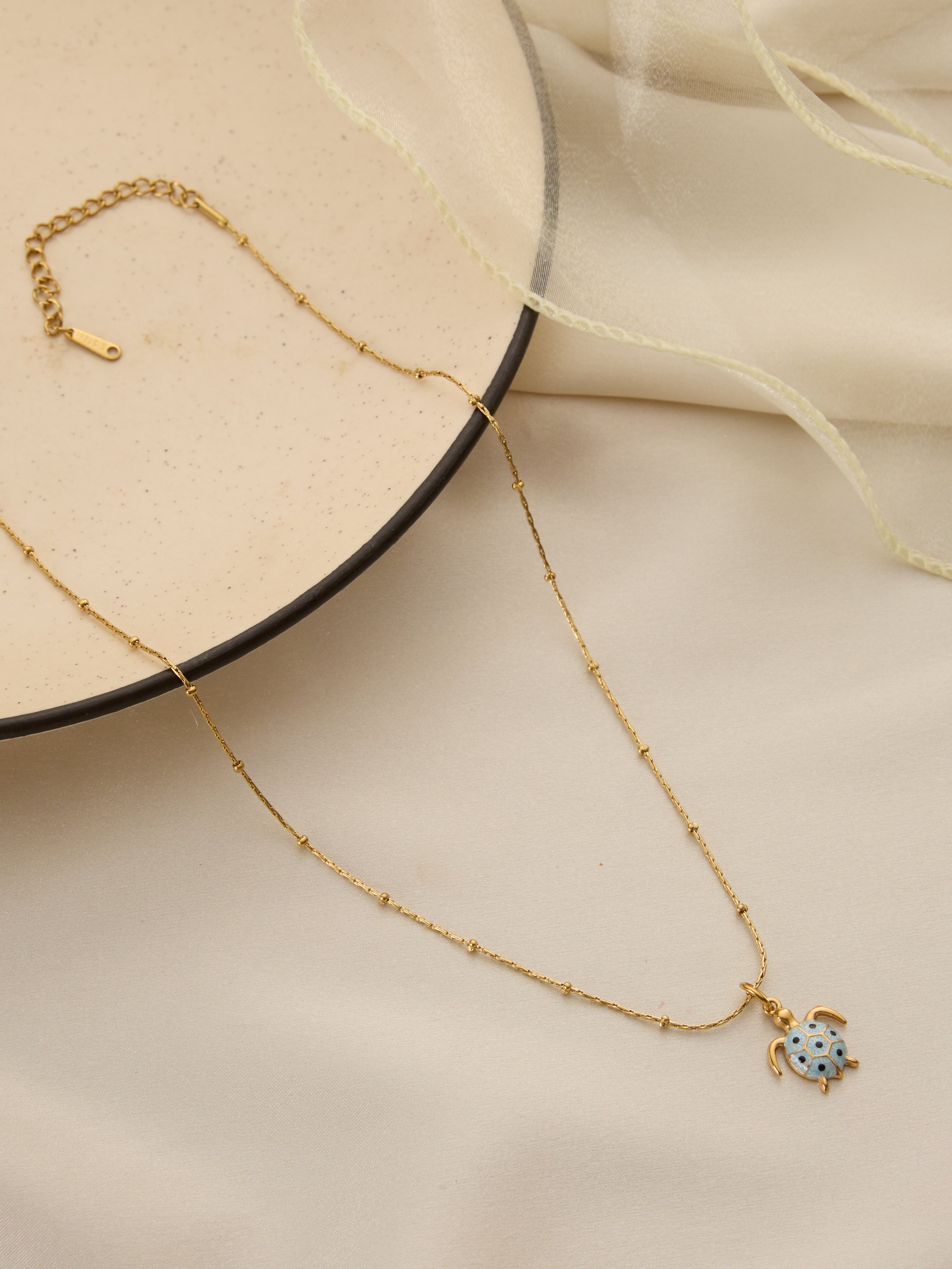 Blue Turtle Necklace