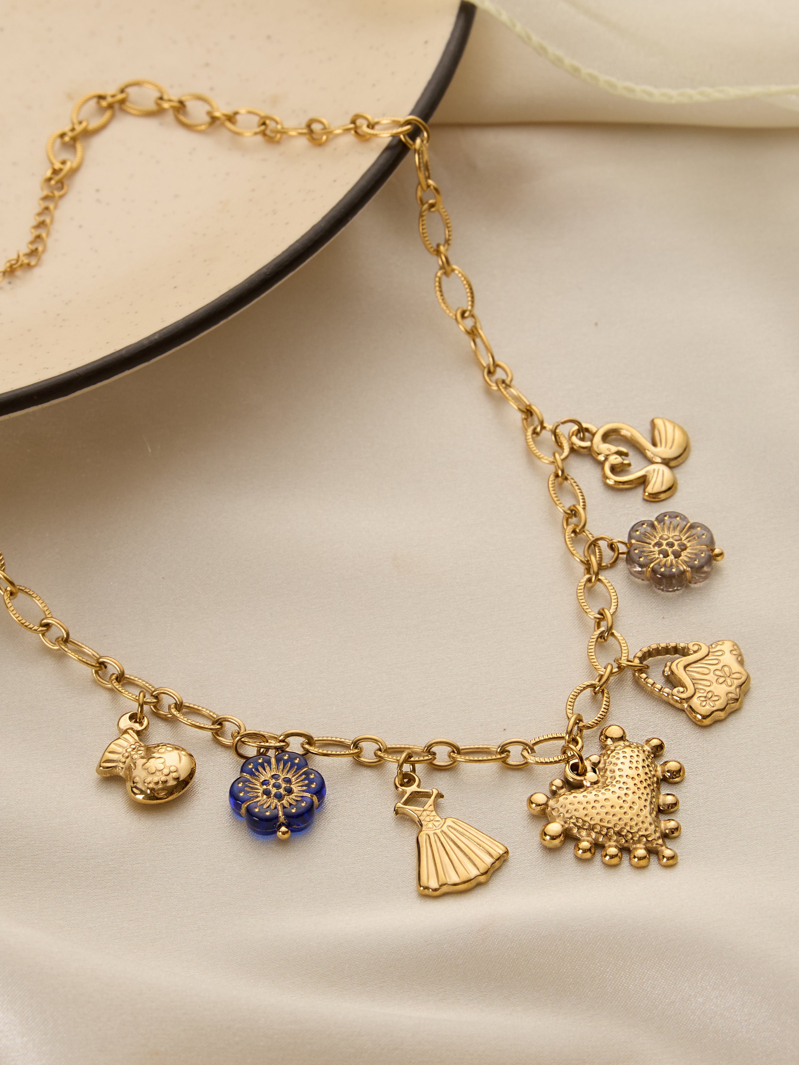 Golden Story Charms Necklace