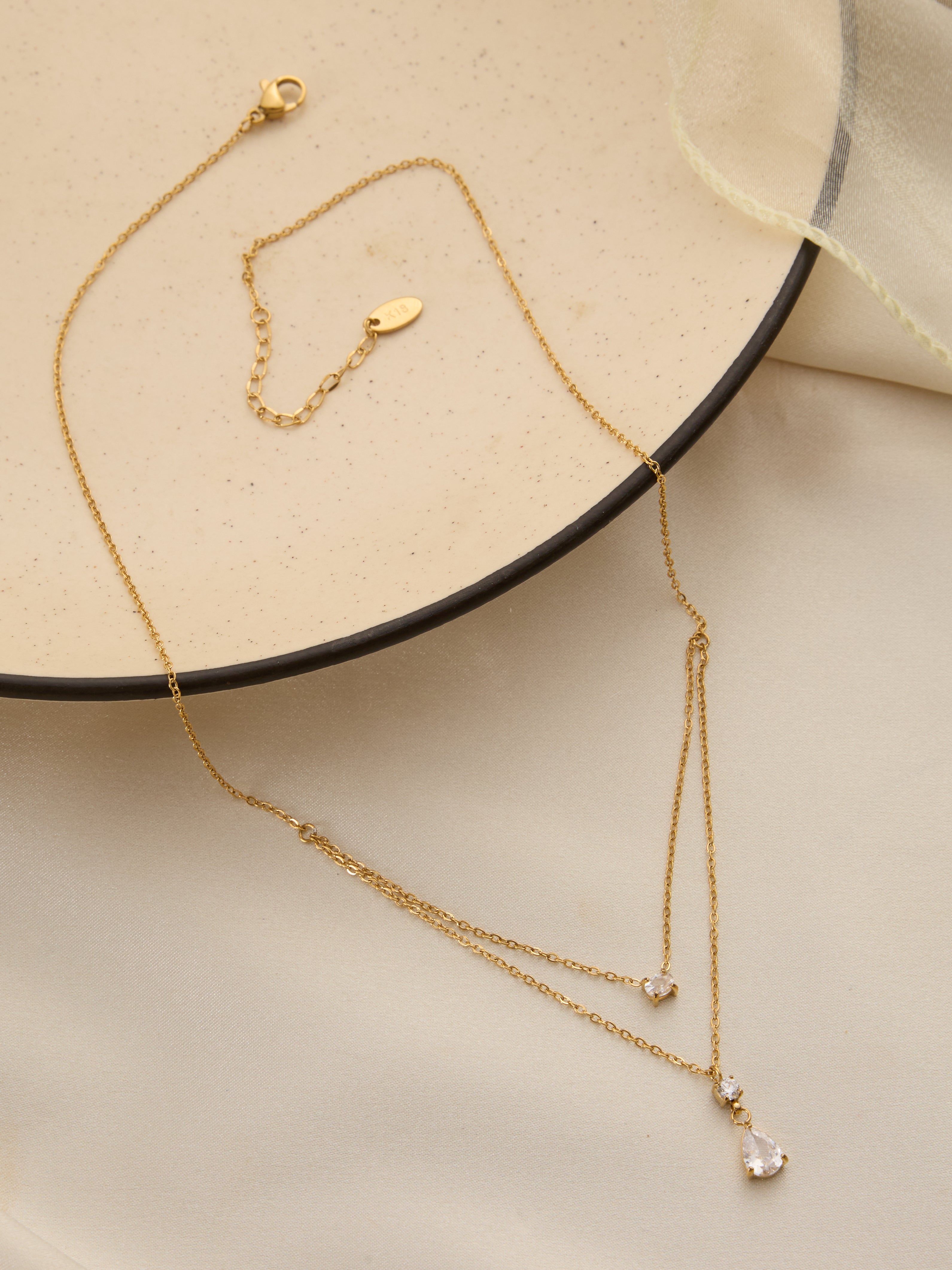 Solitaire Luv Layered Necklace