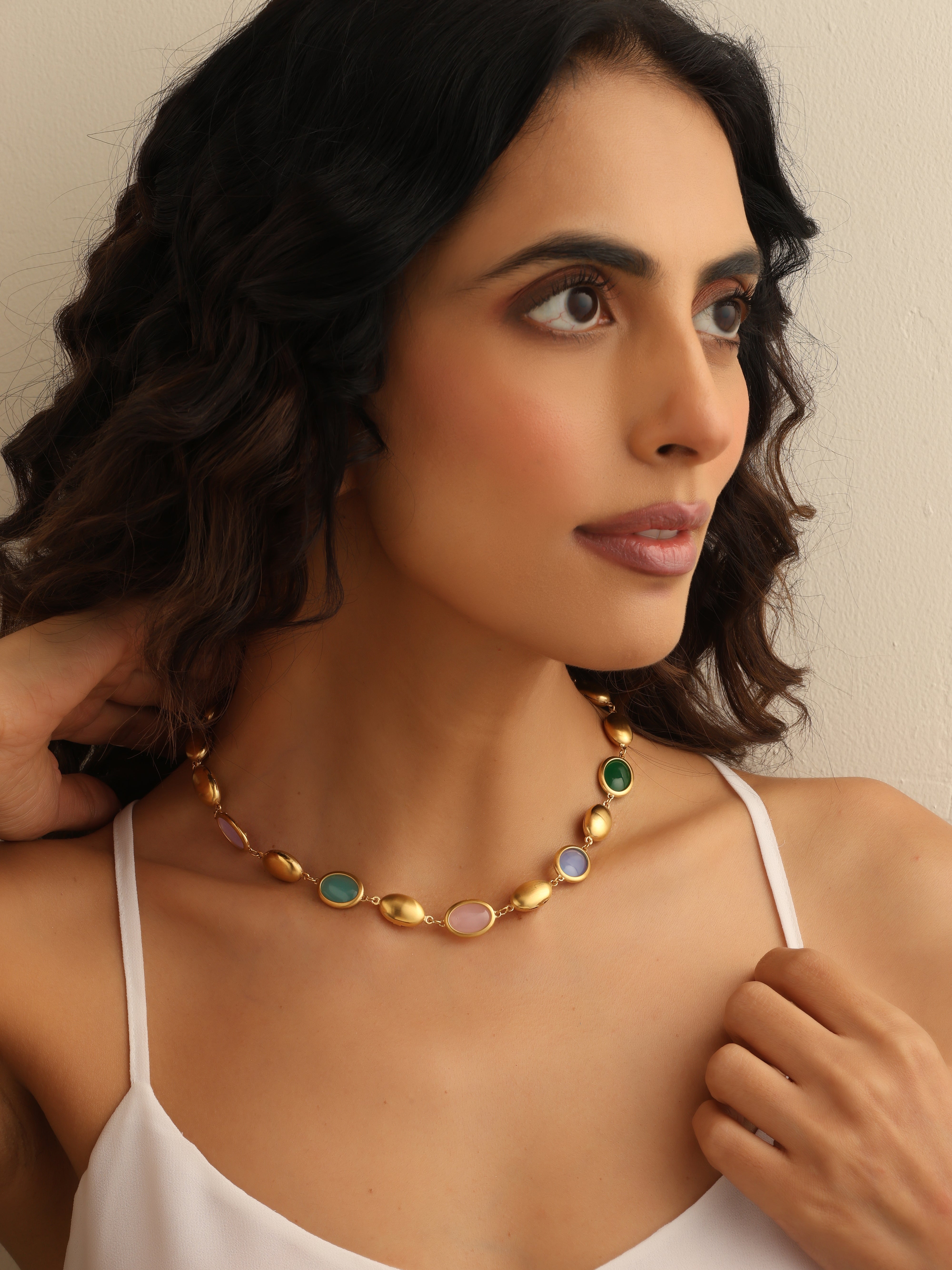 Mixed Opal Stone Necklace