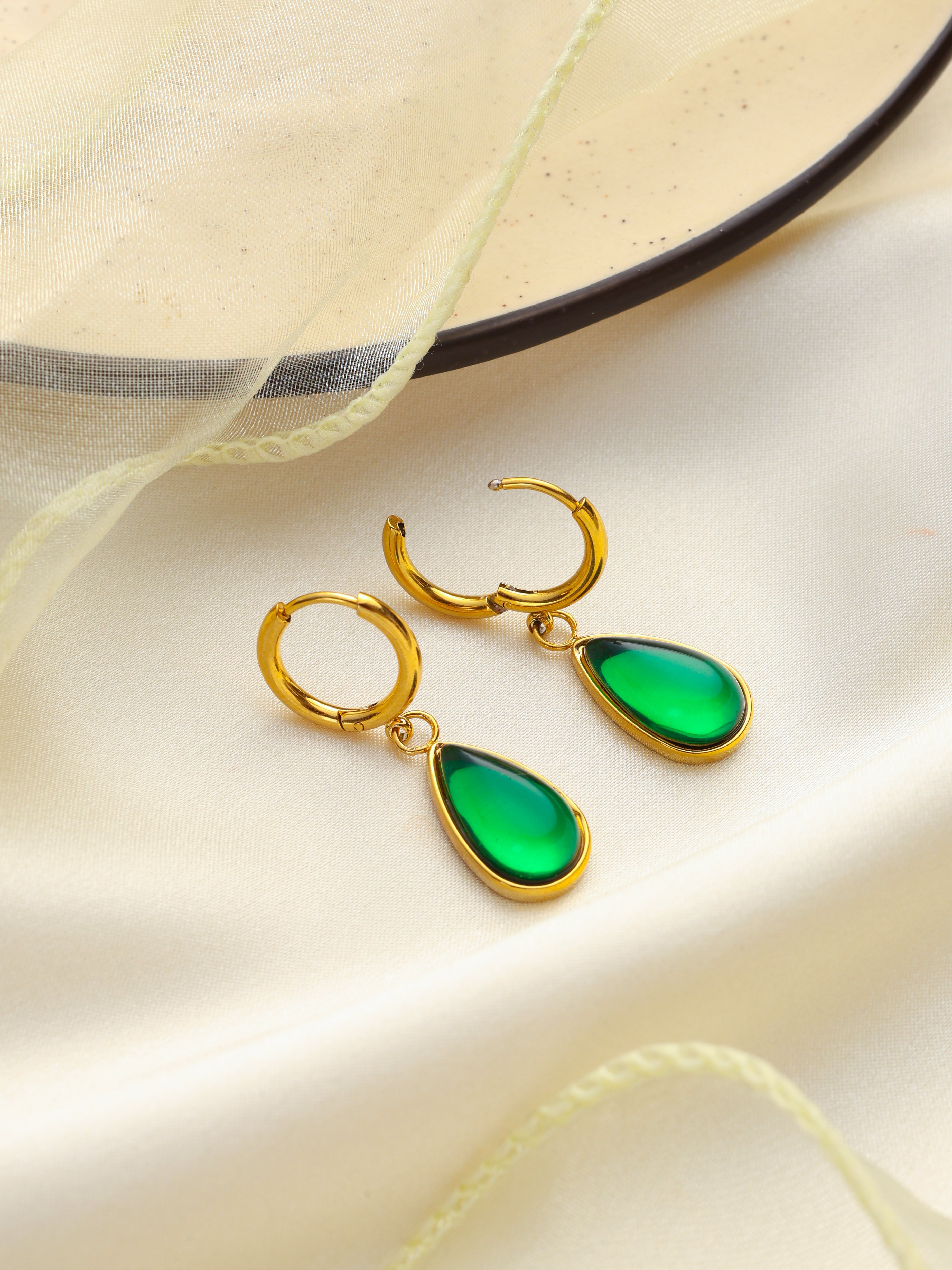 Elegant Emerald Drops