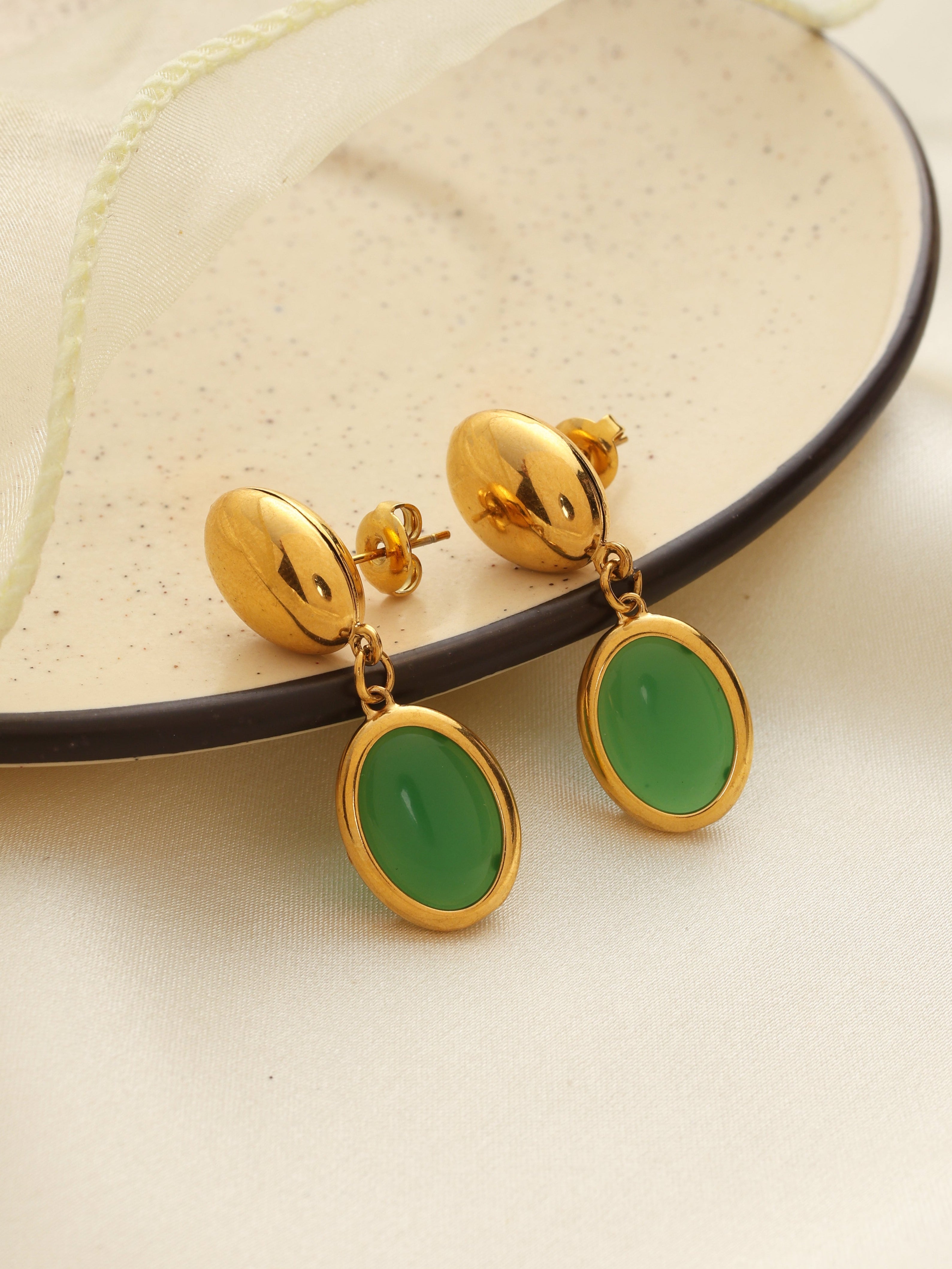 Green Opal Earrings