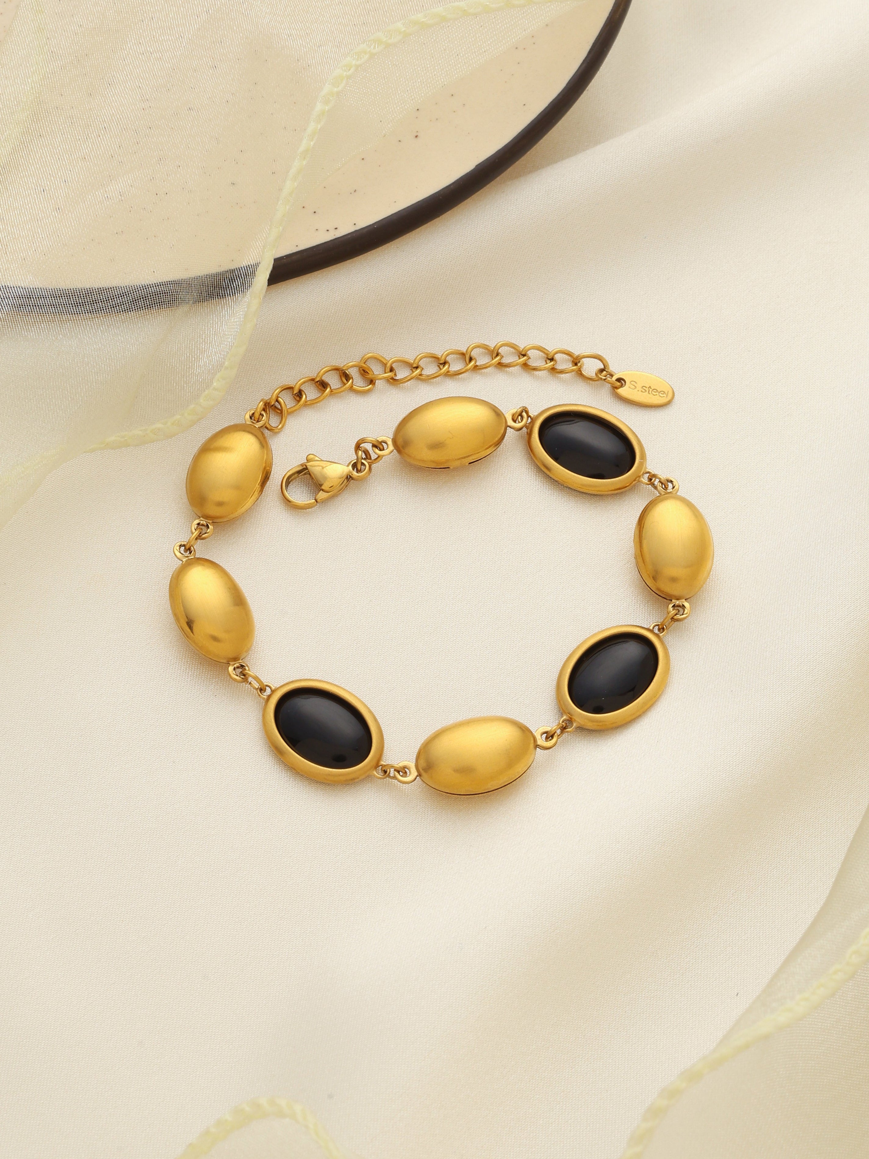 Black Opal Stone Bracelet