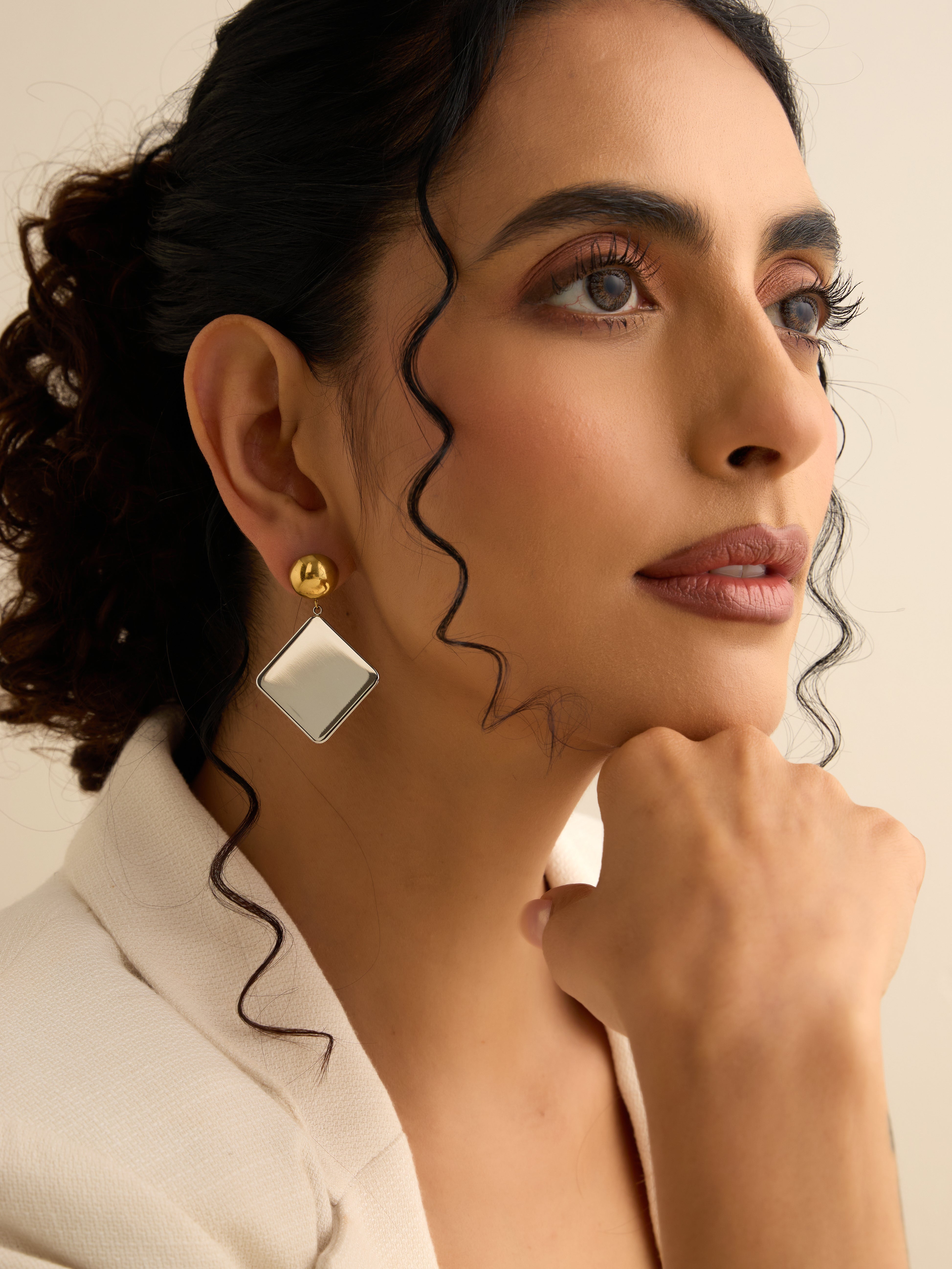 Silver 2-Tone Earrings