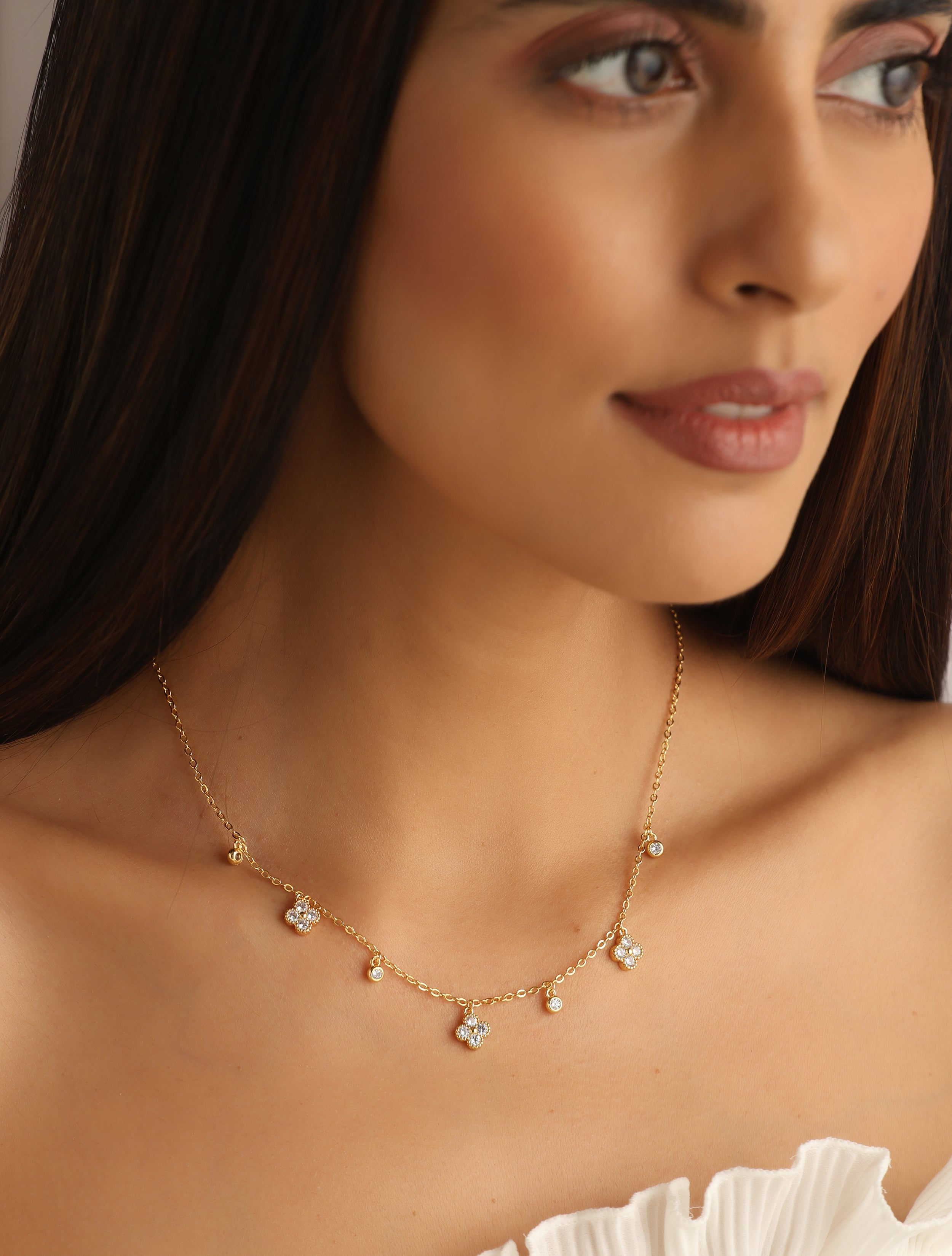 Mini Clover Charms Necklace