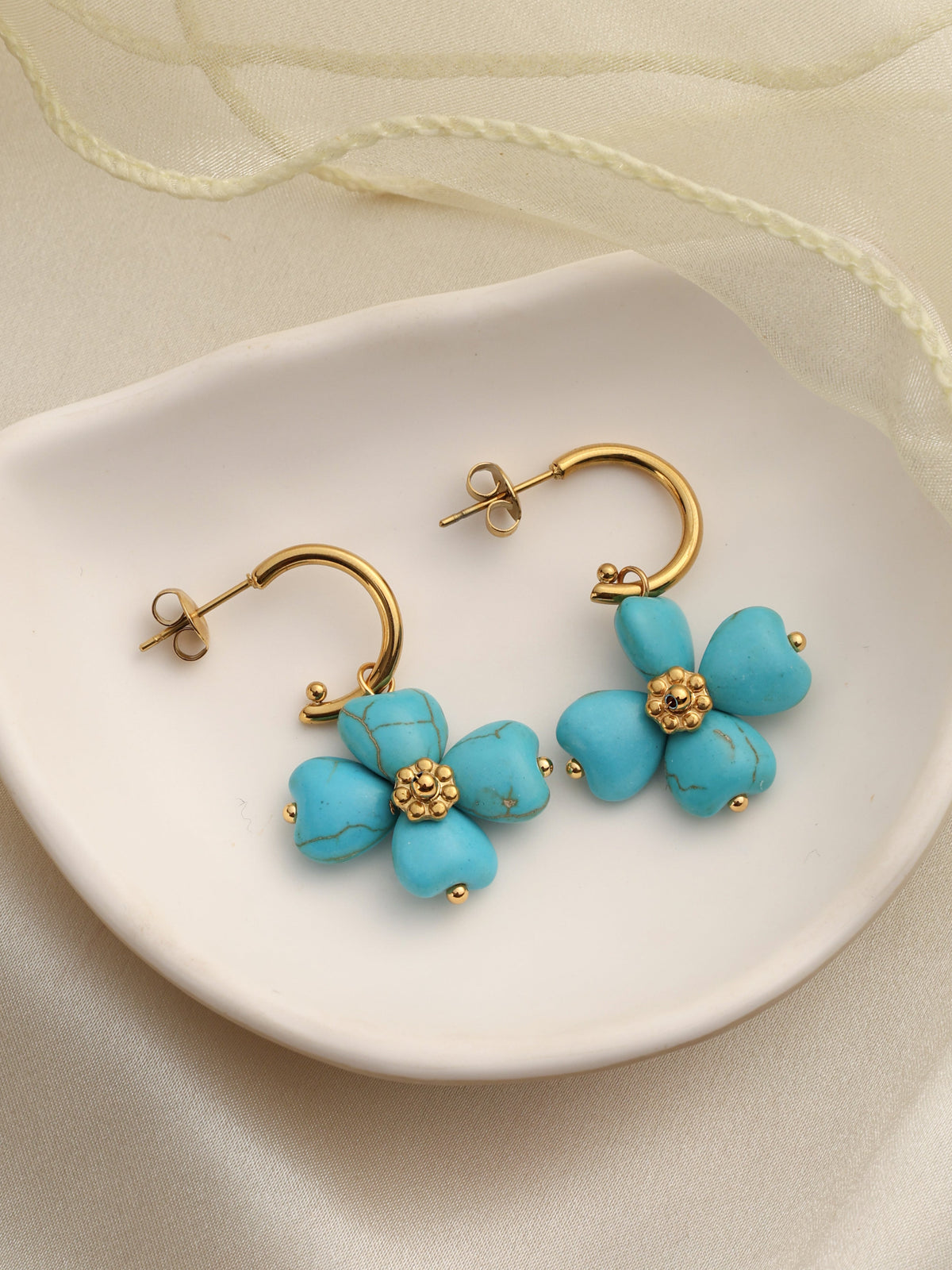 Klissaa Aqua Bloom Earrings