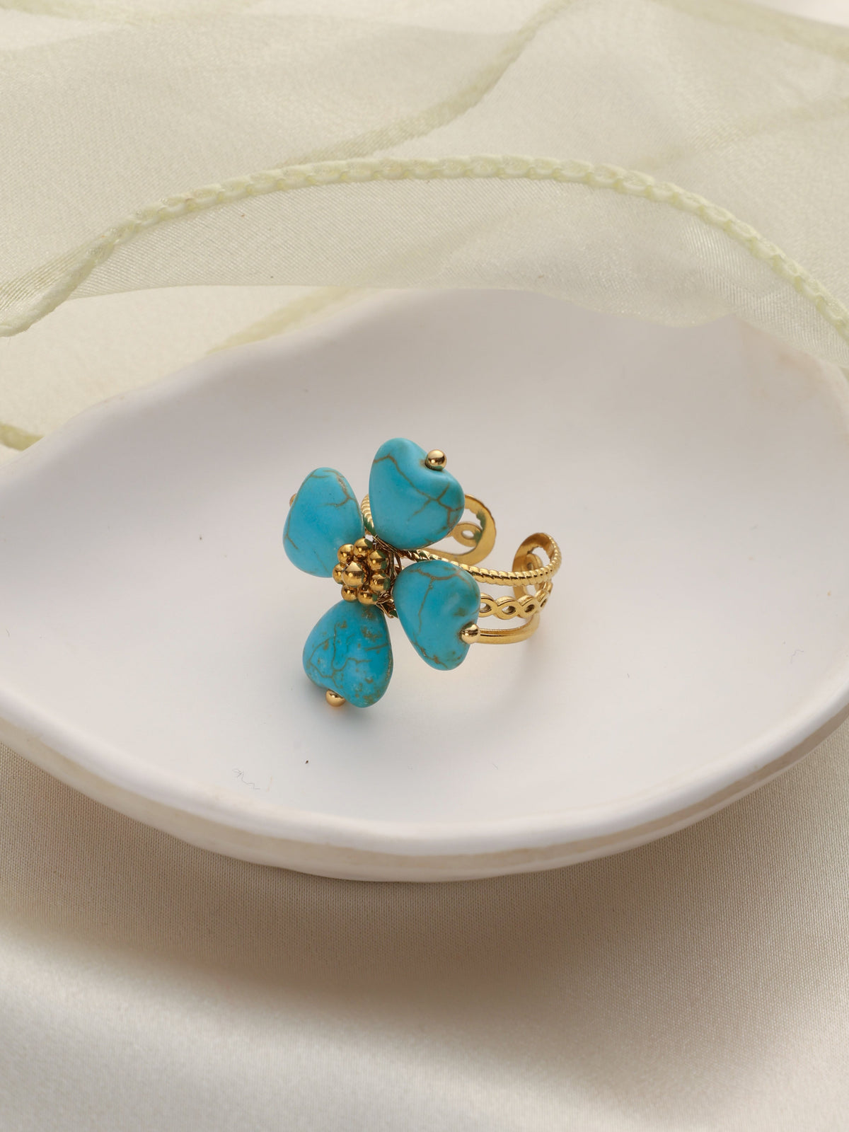 Klissaa Aqua Bloom Ring