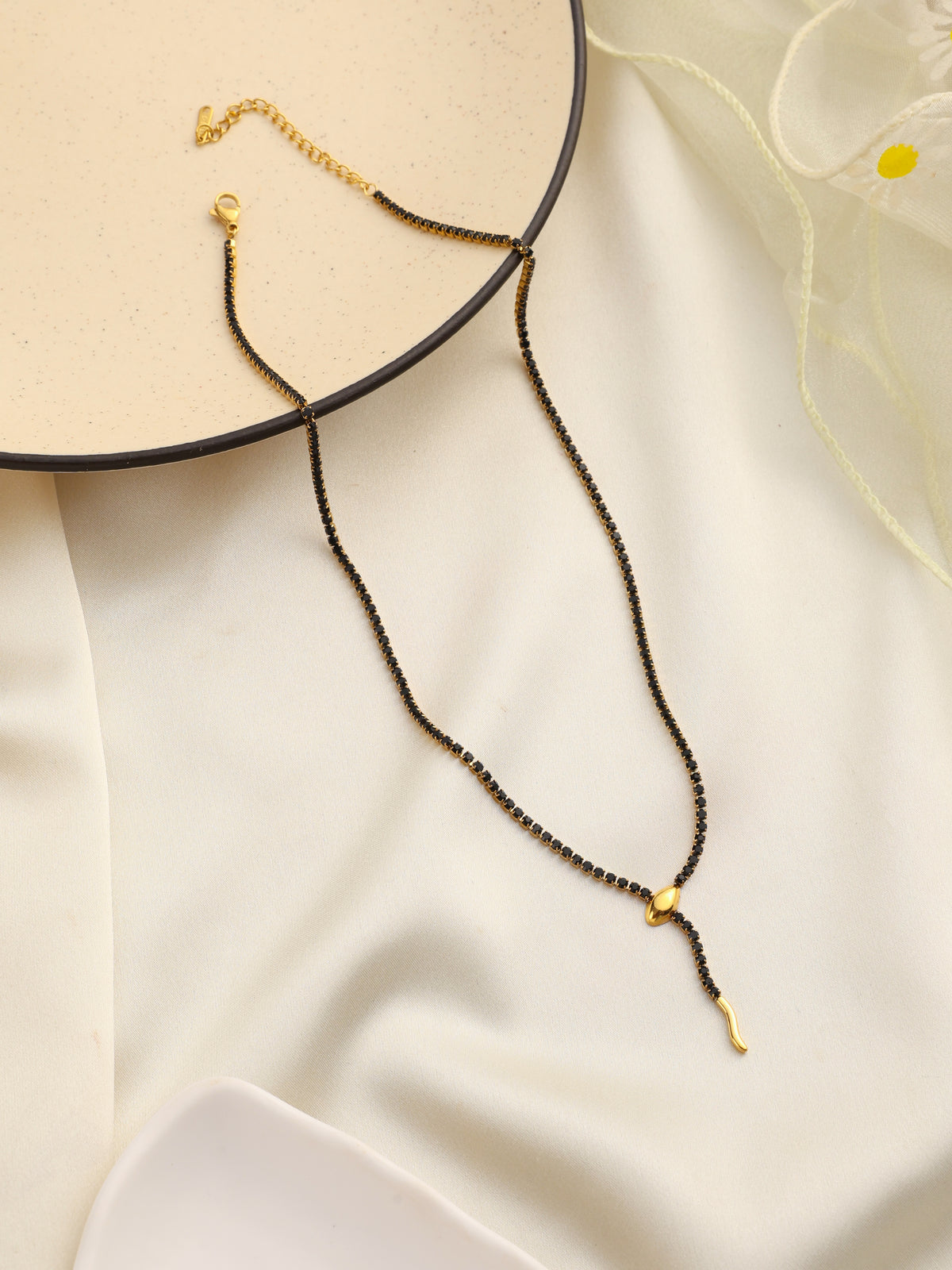 Black Radiance Snake Necklace