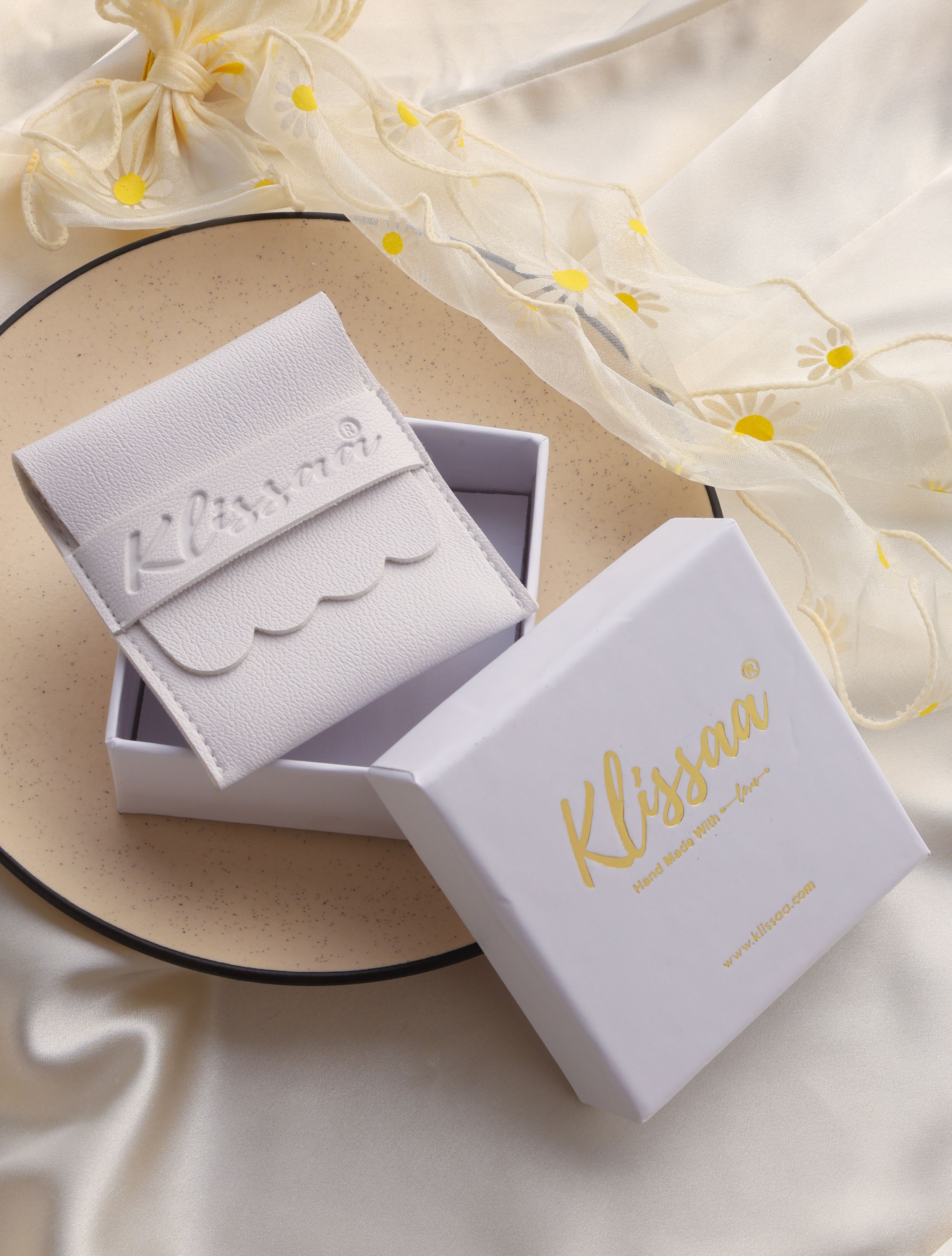Klissaa Steel Bow-Heart Earrings -Gold