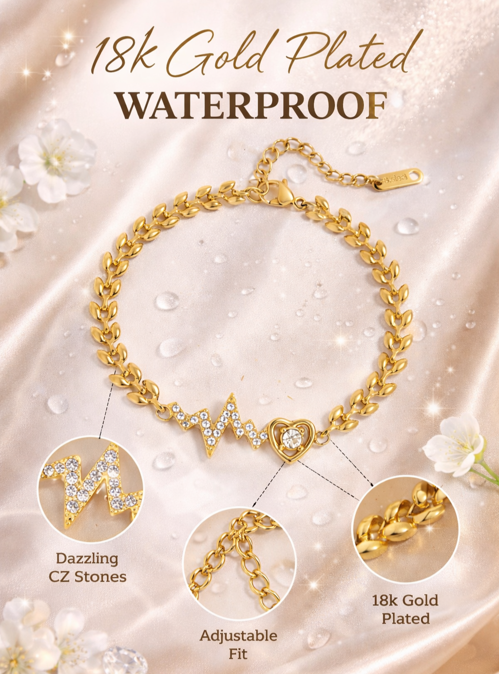 Life Line Gold Bracelet