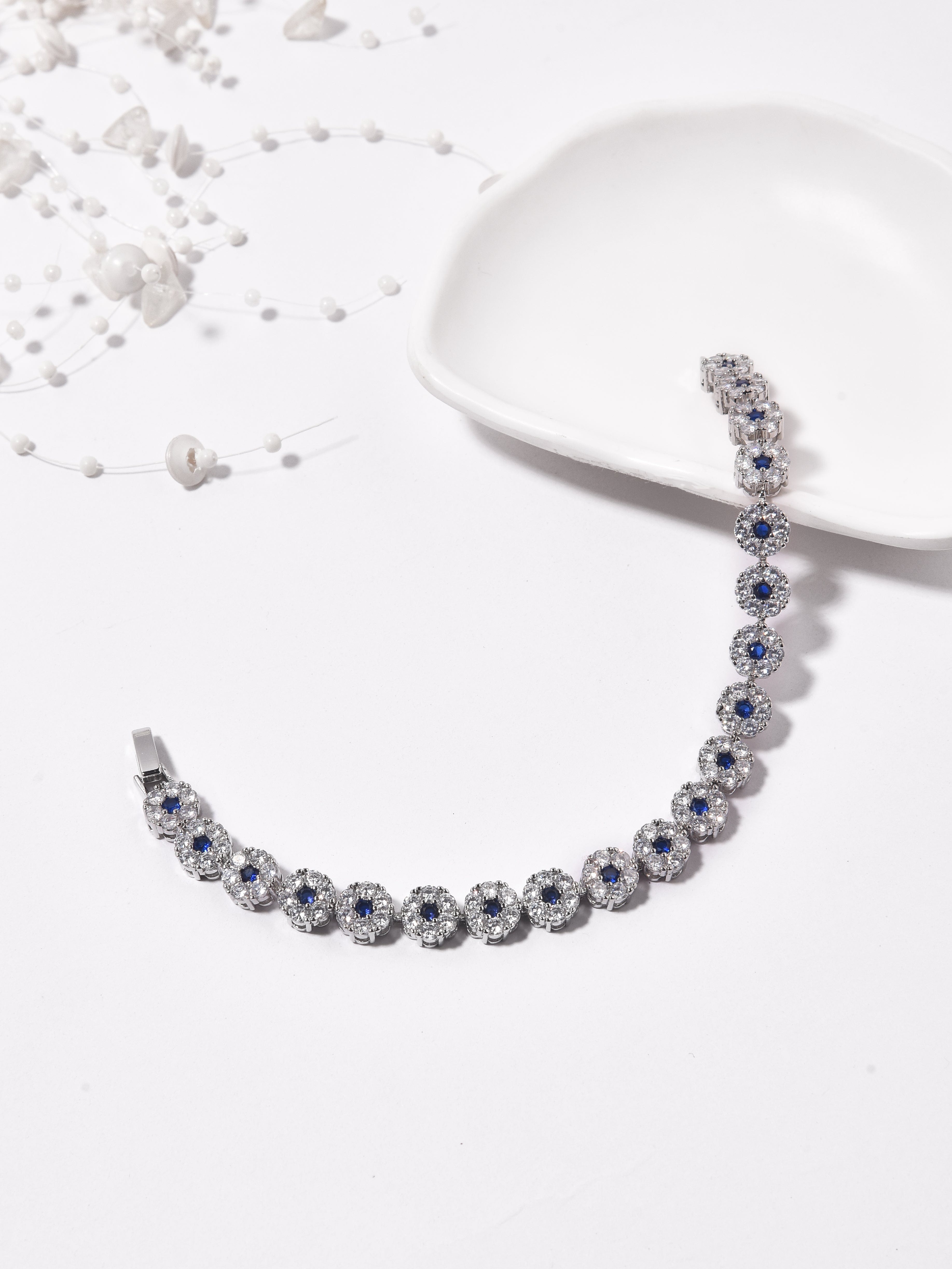 Klissaa bracelet Floral Zirconia Tennis Bracelet