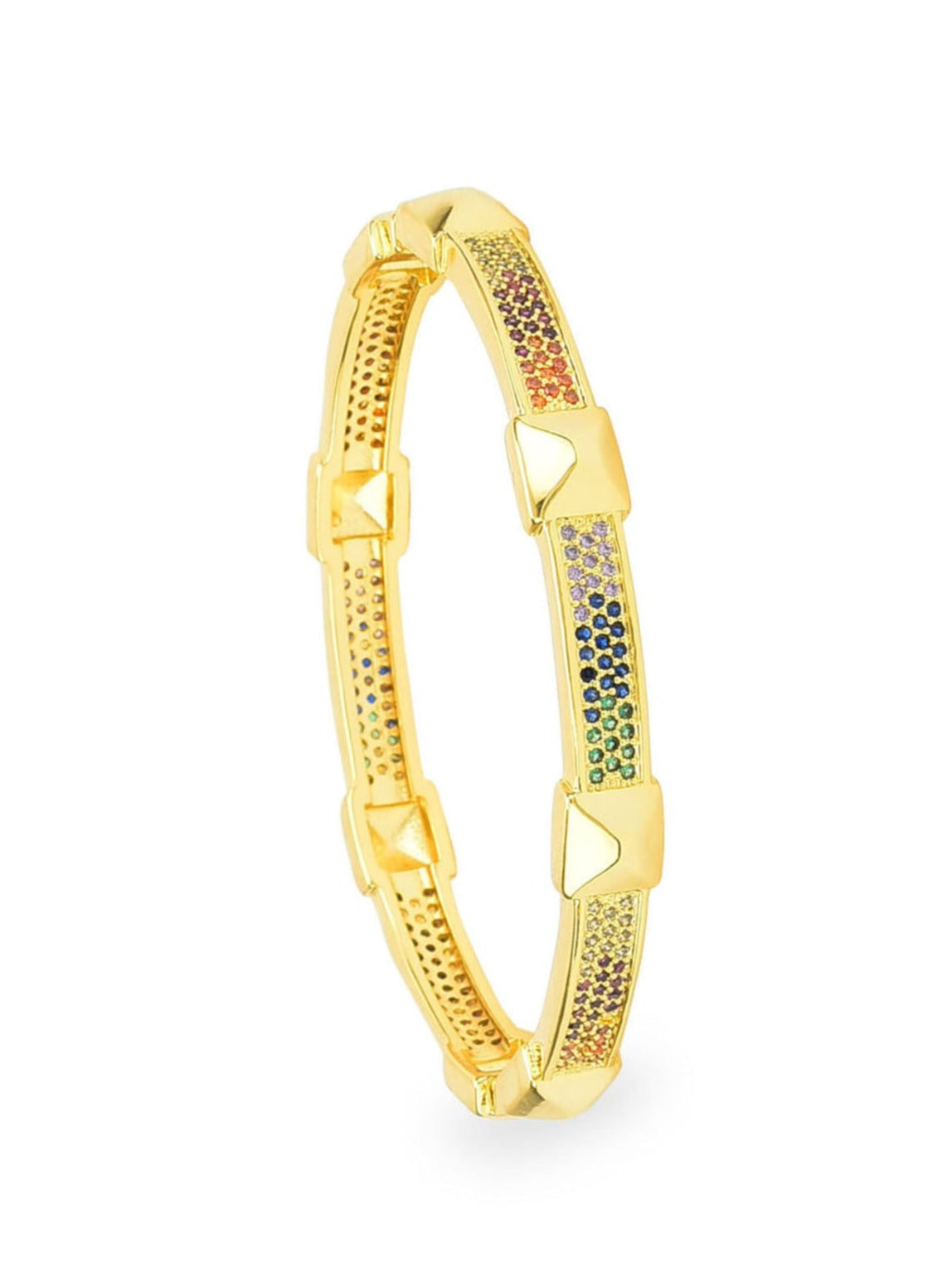 Klissaa bracelet Glam Gold Plated Zircon Cuff Bangle