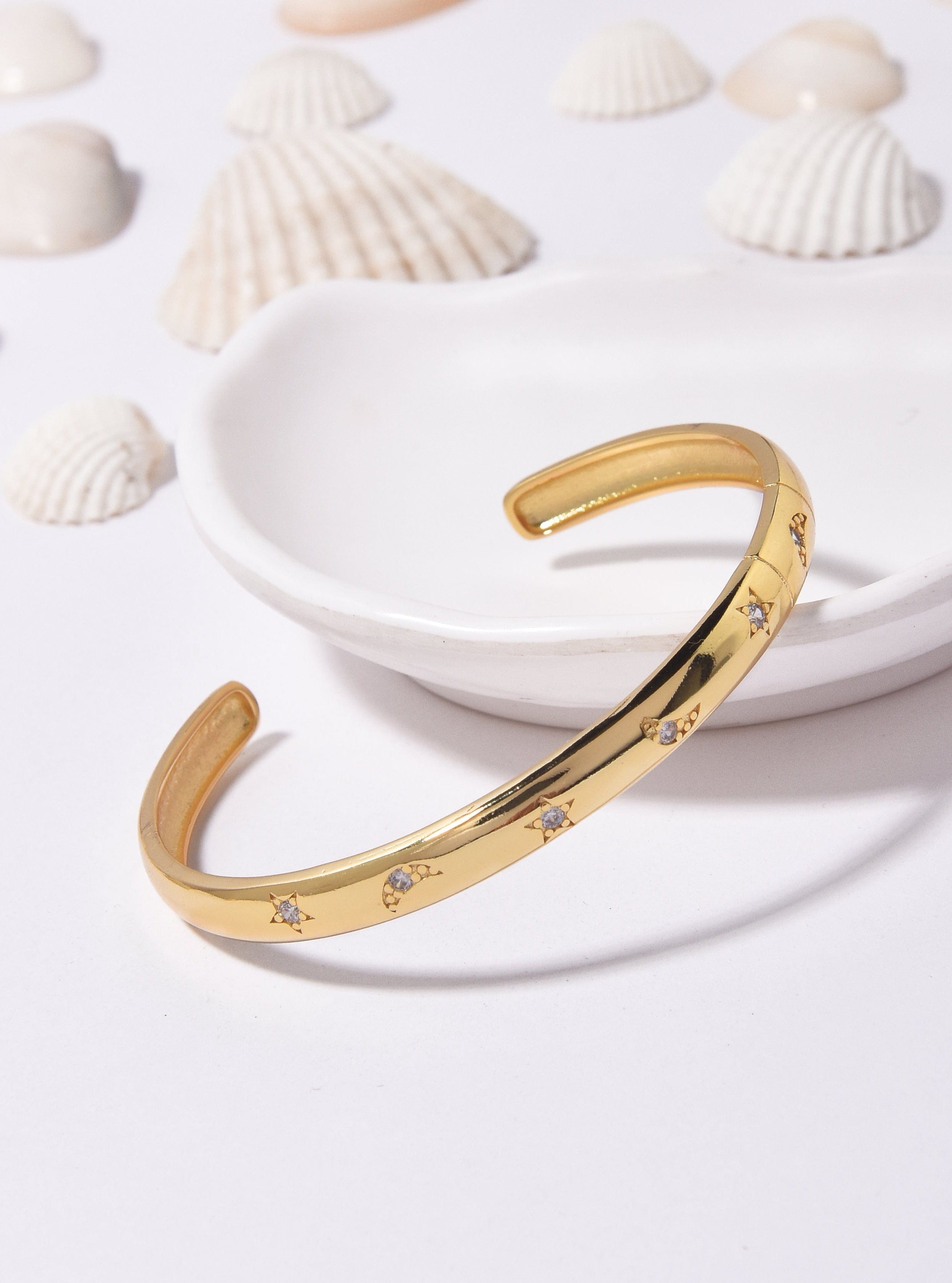 Klissaa bracelet Klissaa Stars & Moon Cuff Bangle