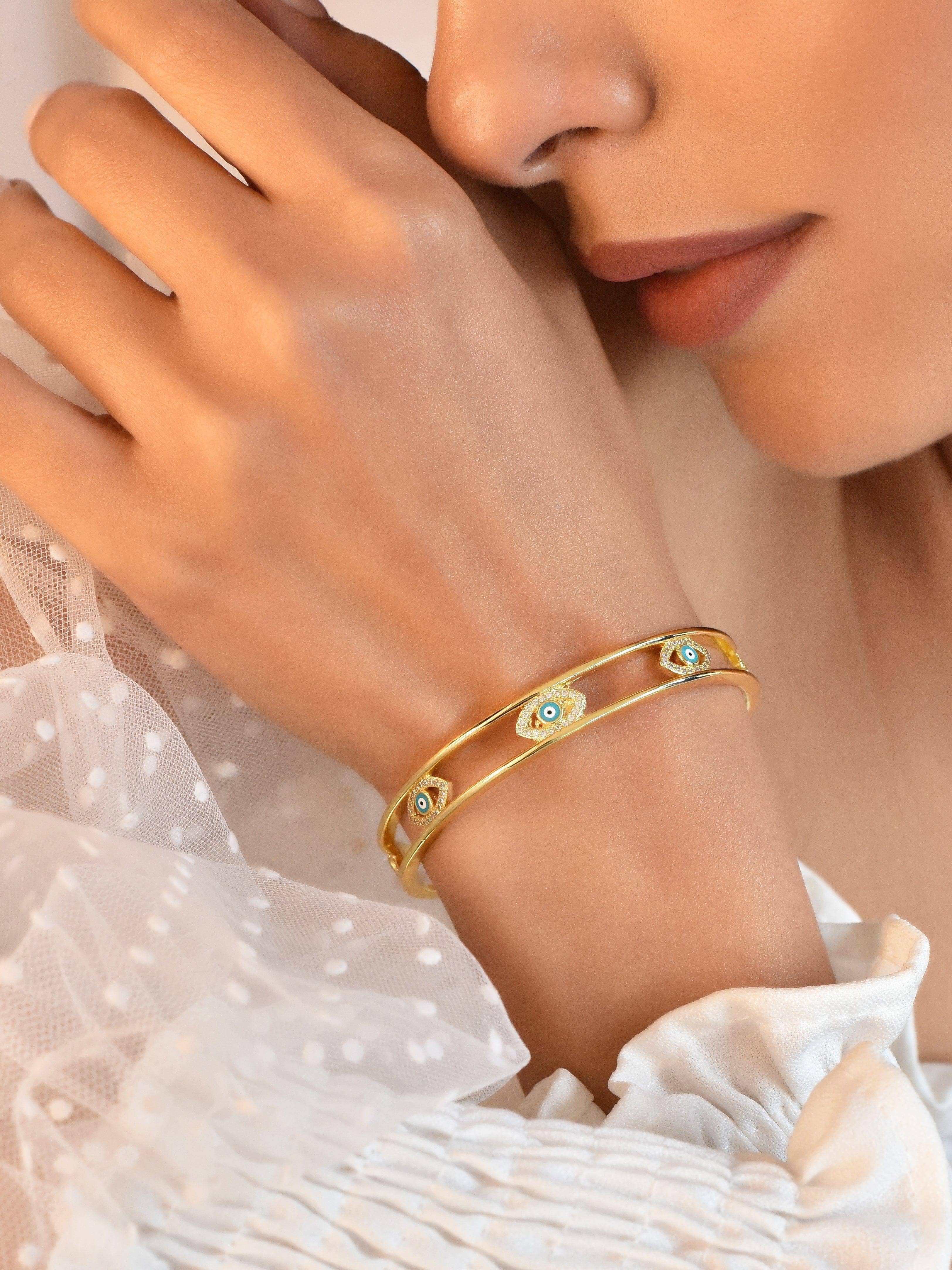 Klissaa bracelet Pandora Evil Eye Cuff Bangle