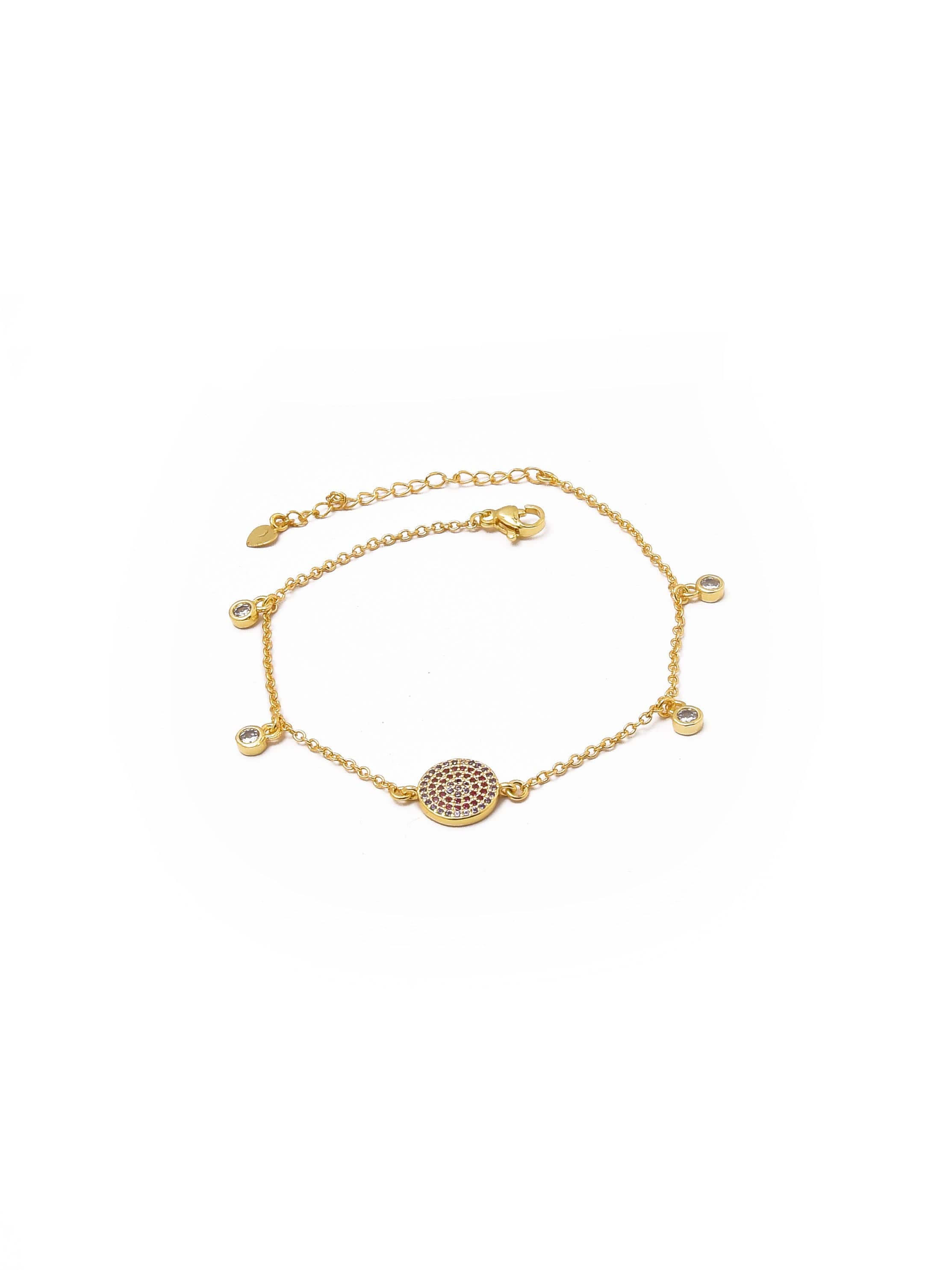 Klissaa Bracelet Red Daisy Evil Eye Bracelet