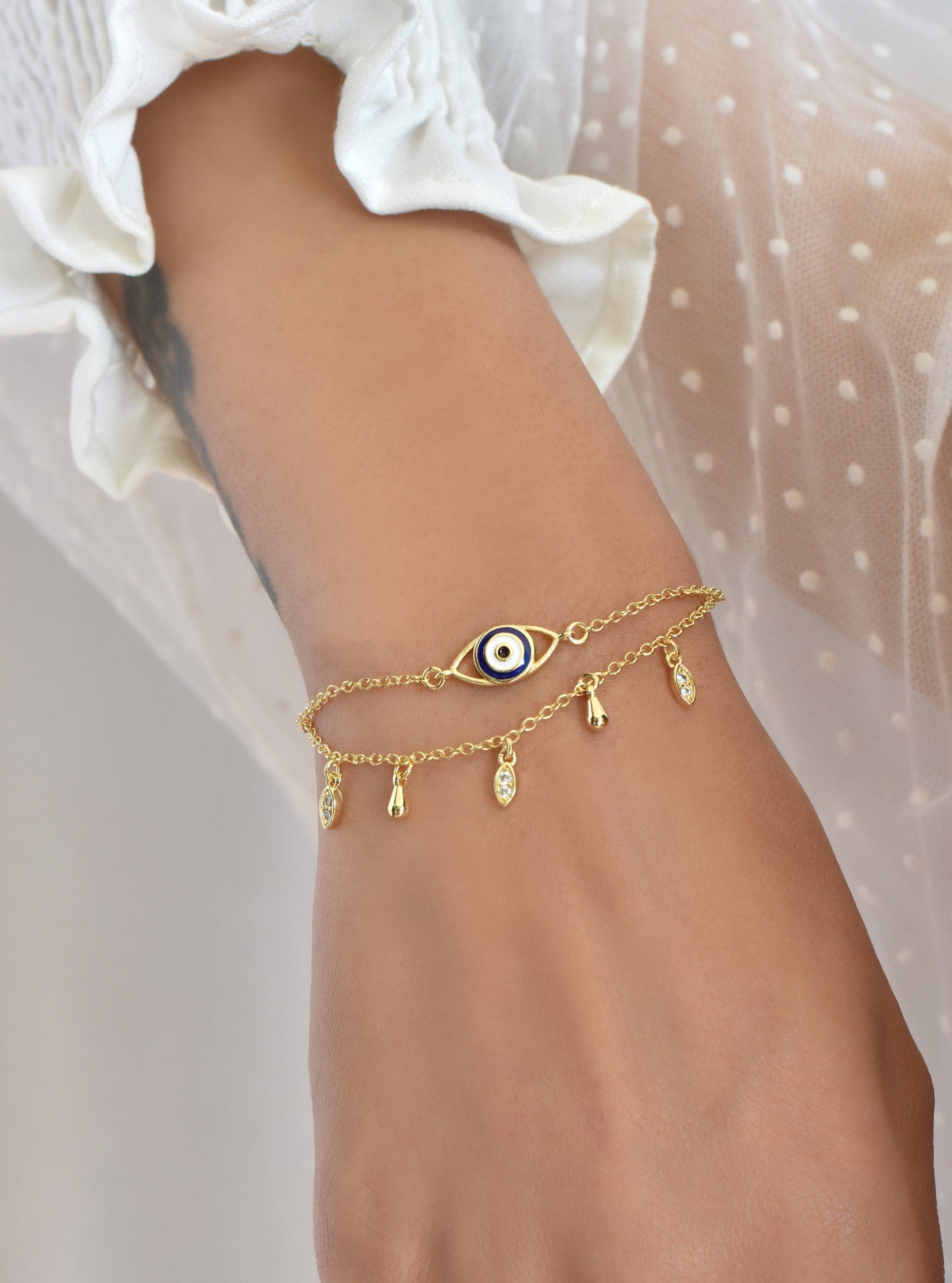 Klissaa bracelet Symbolic Evil Eye Charms Bracelet