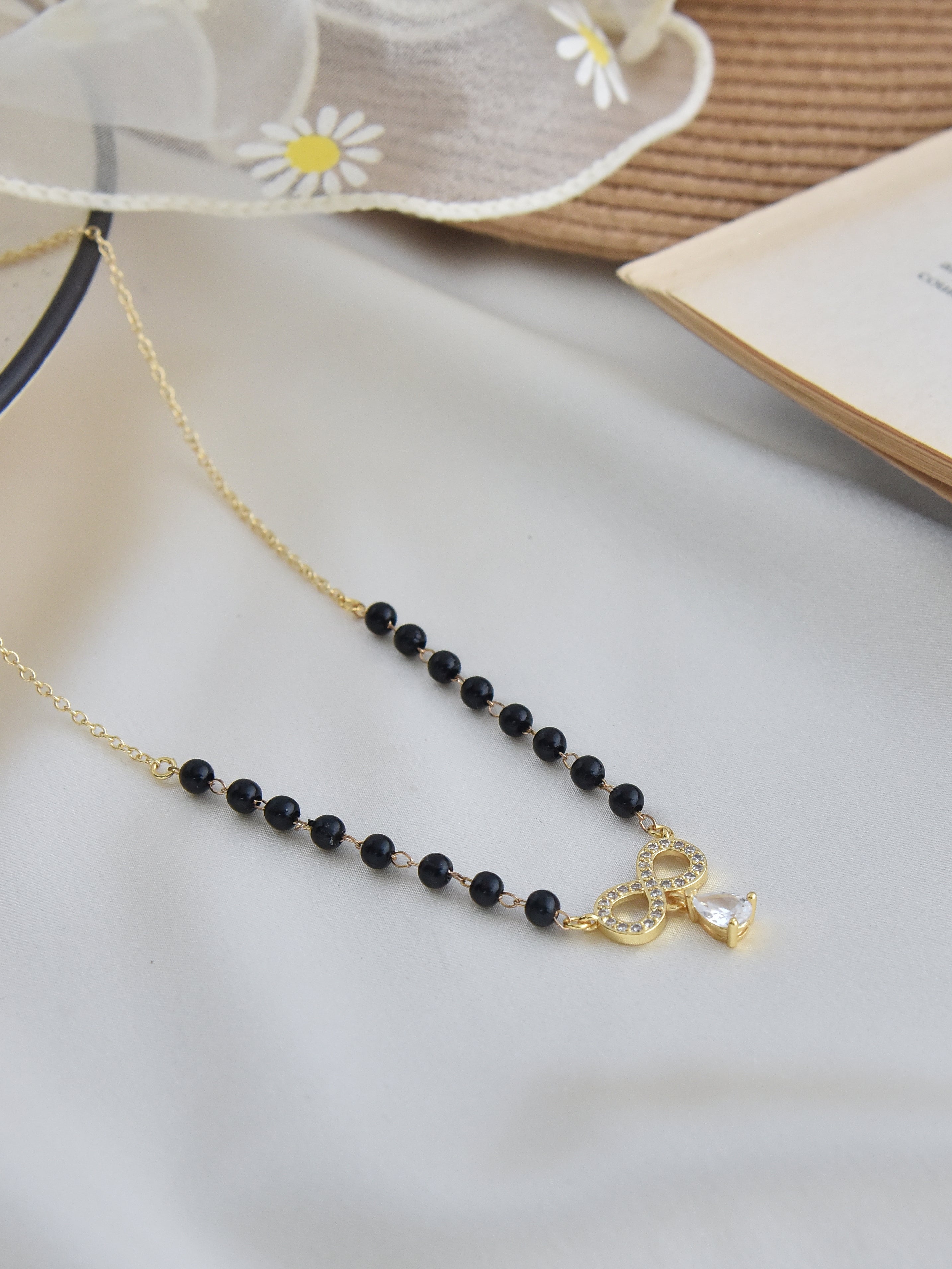 Klissaa Bracelets 18K Gold Plated Infinity Solitaire Mangal Sutra Bracelet