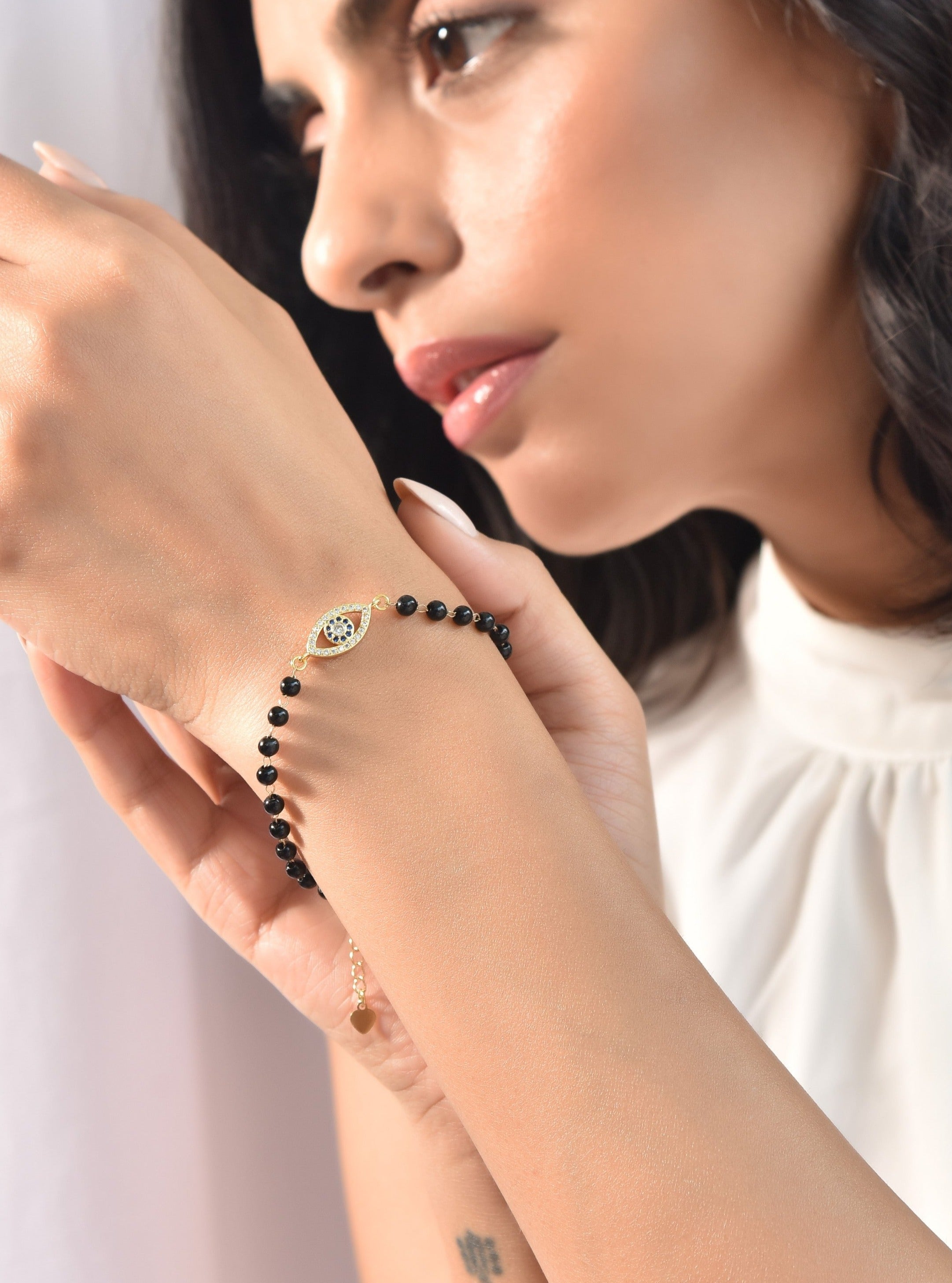 Klissaa Bracelets Copy of Lotus Nazar Mangal Sutra Bracelet