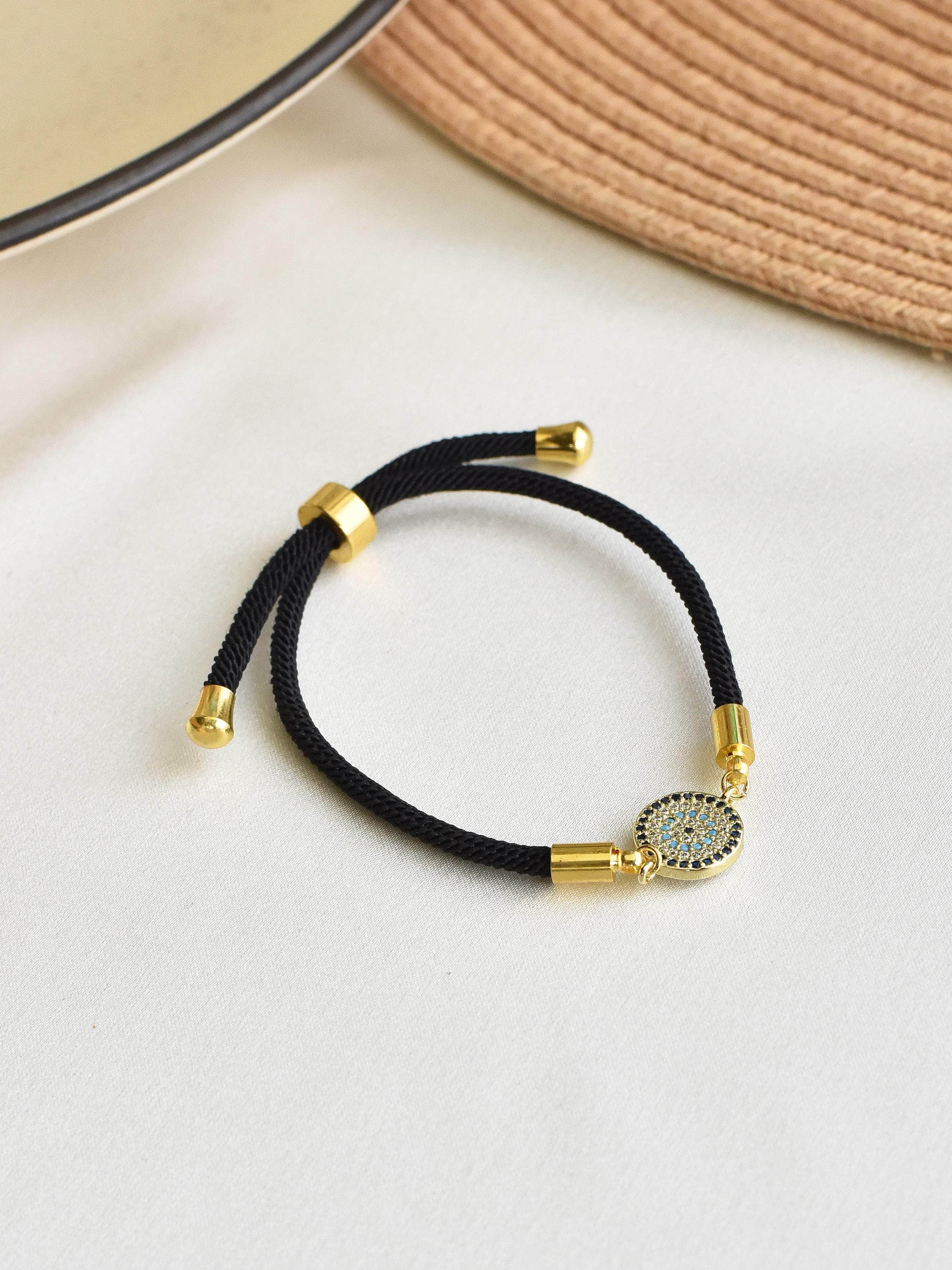 Klissaa Bracelets Daisy Black Thread Nazar Bracelet