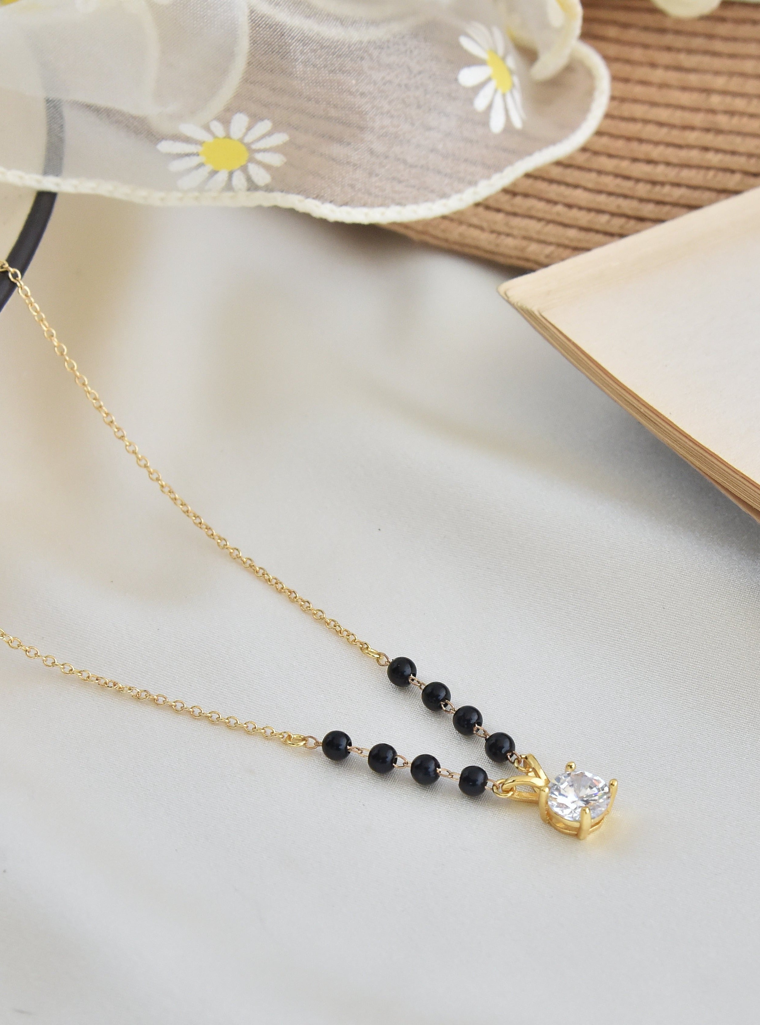 Klissaa Bracelets Deepika Solitaire Mangal Sutra Necklace