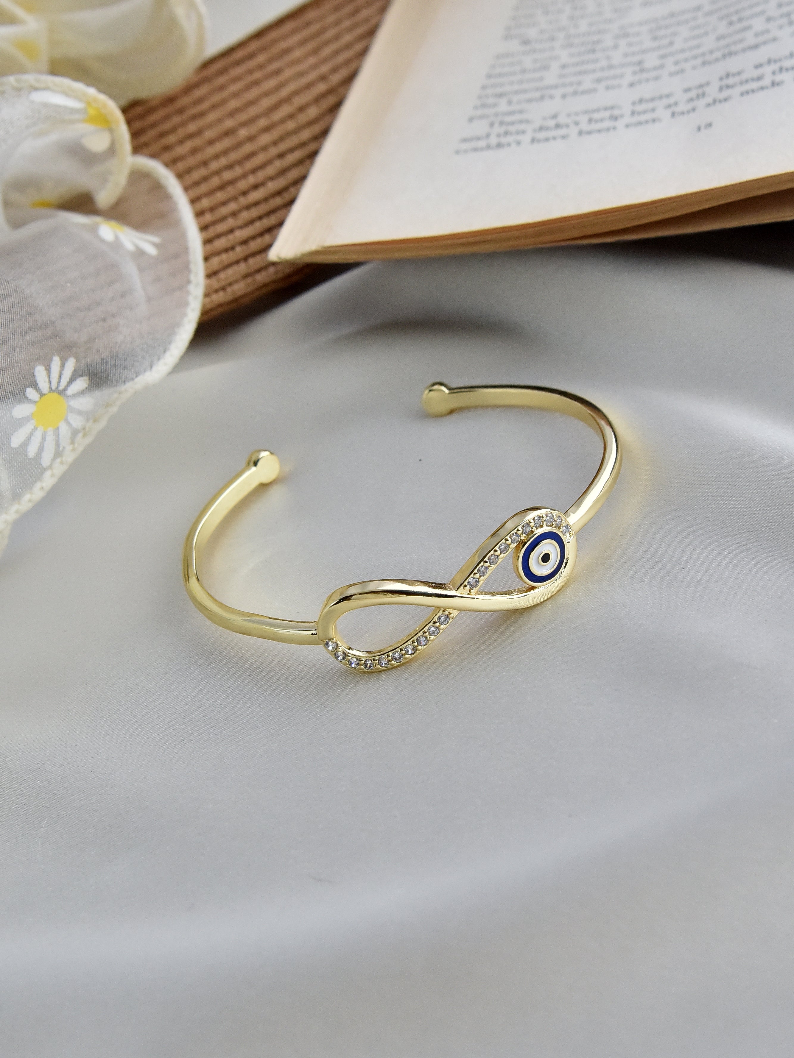 Klissaa Bracelets Infinity Evil Eye Cuff