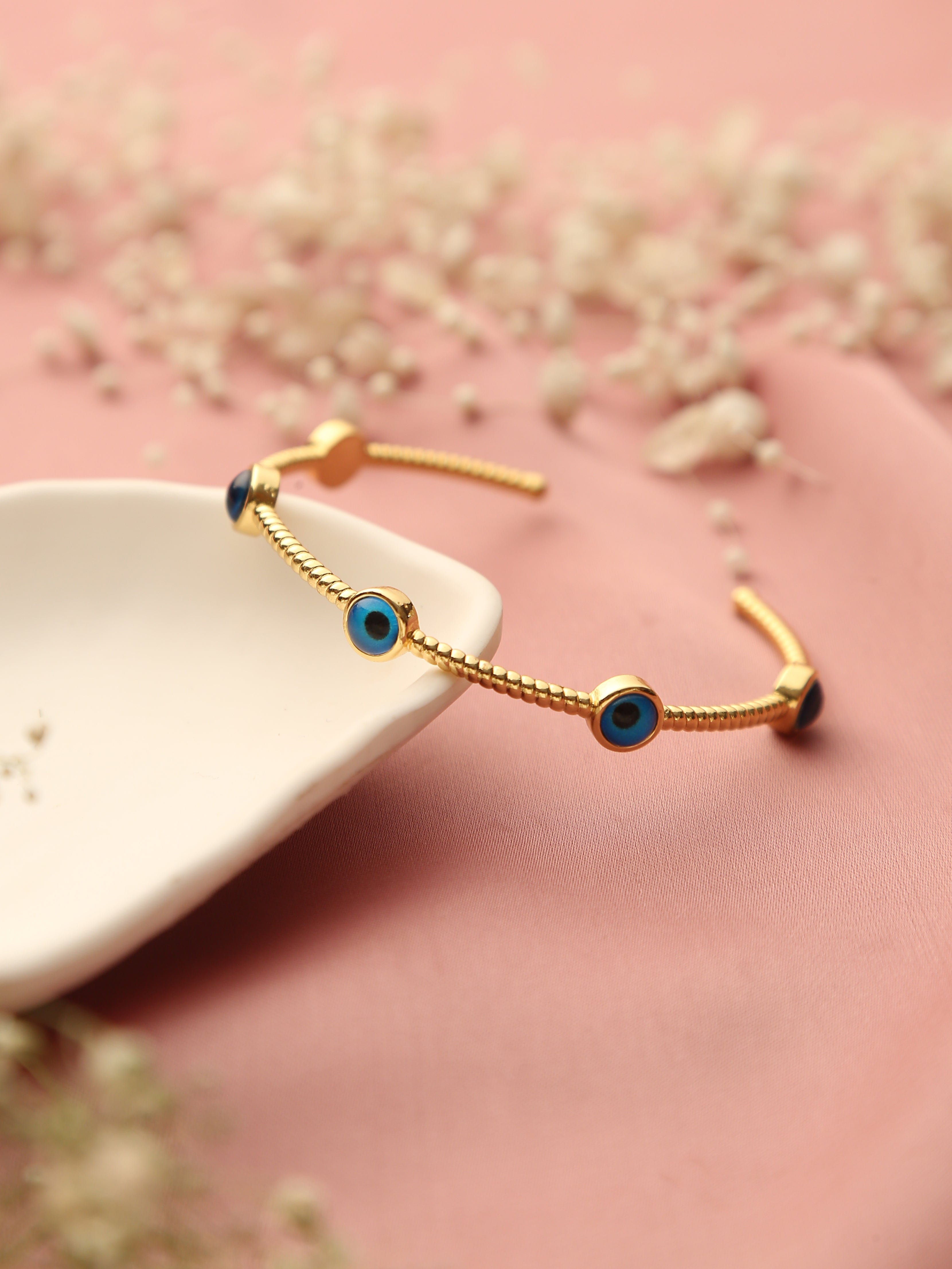 Klissaa Bracelets Klissaa Minimal Evil Eye Nazar Bangle