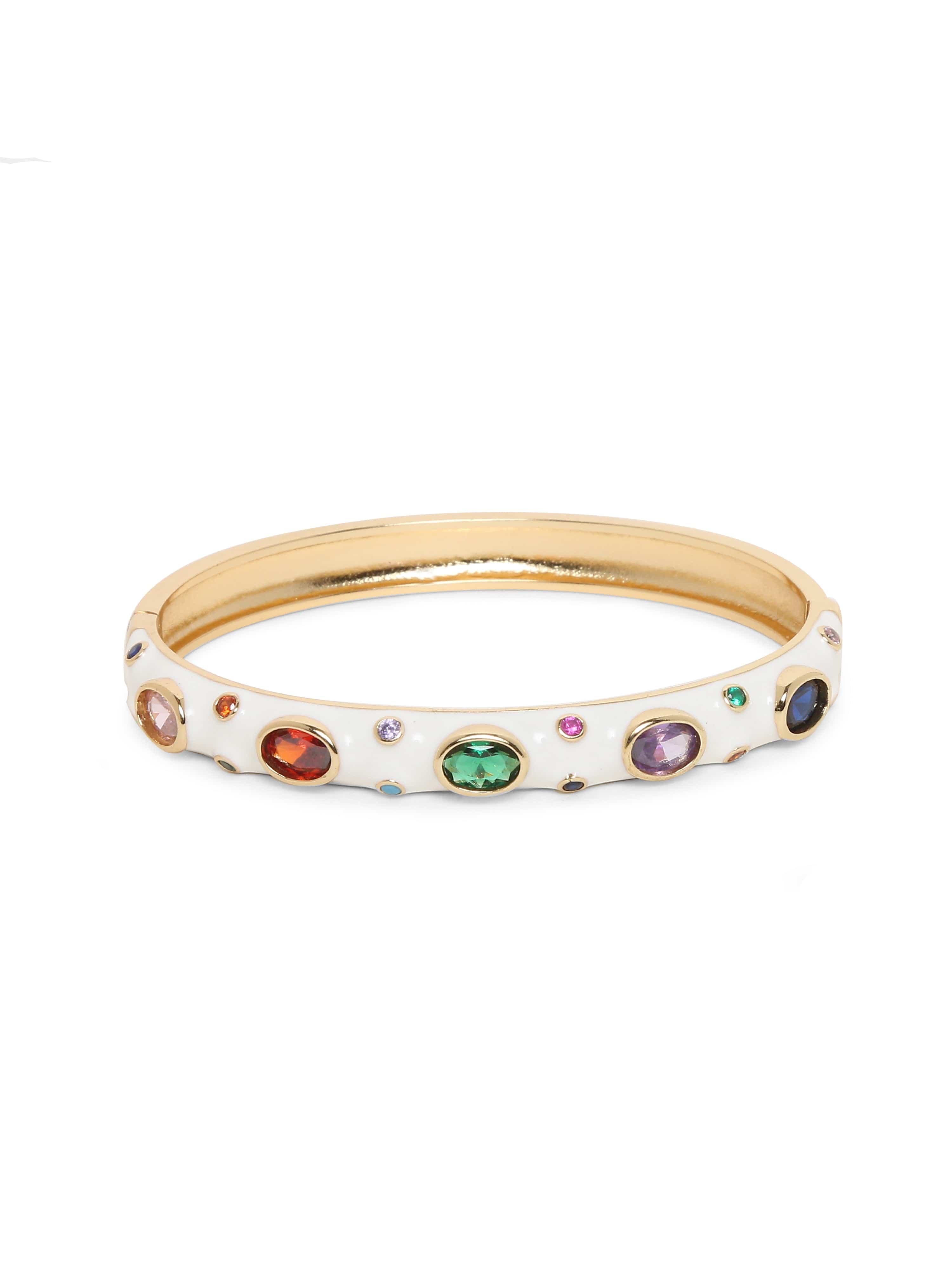 Klissaa Bracelets White Rainbow Bangle