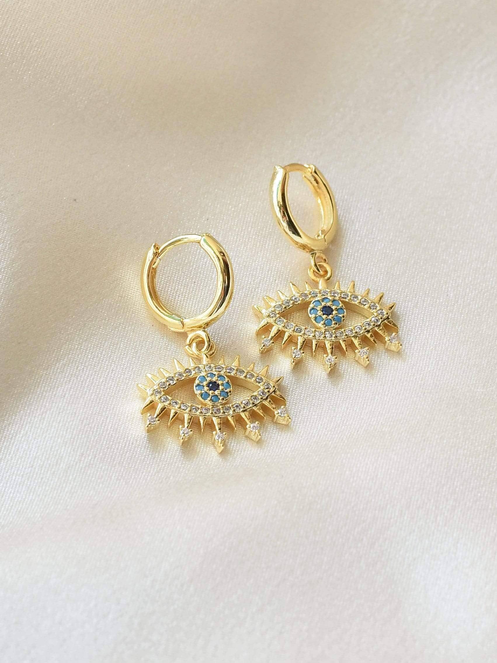 Klissaa Earrings 18K Gold Plated Nazar Earrings