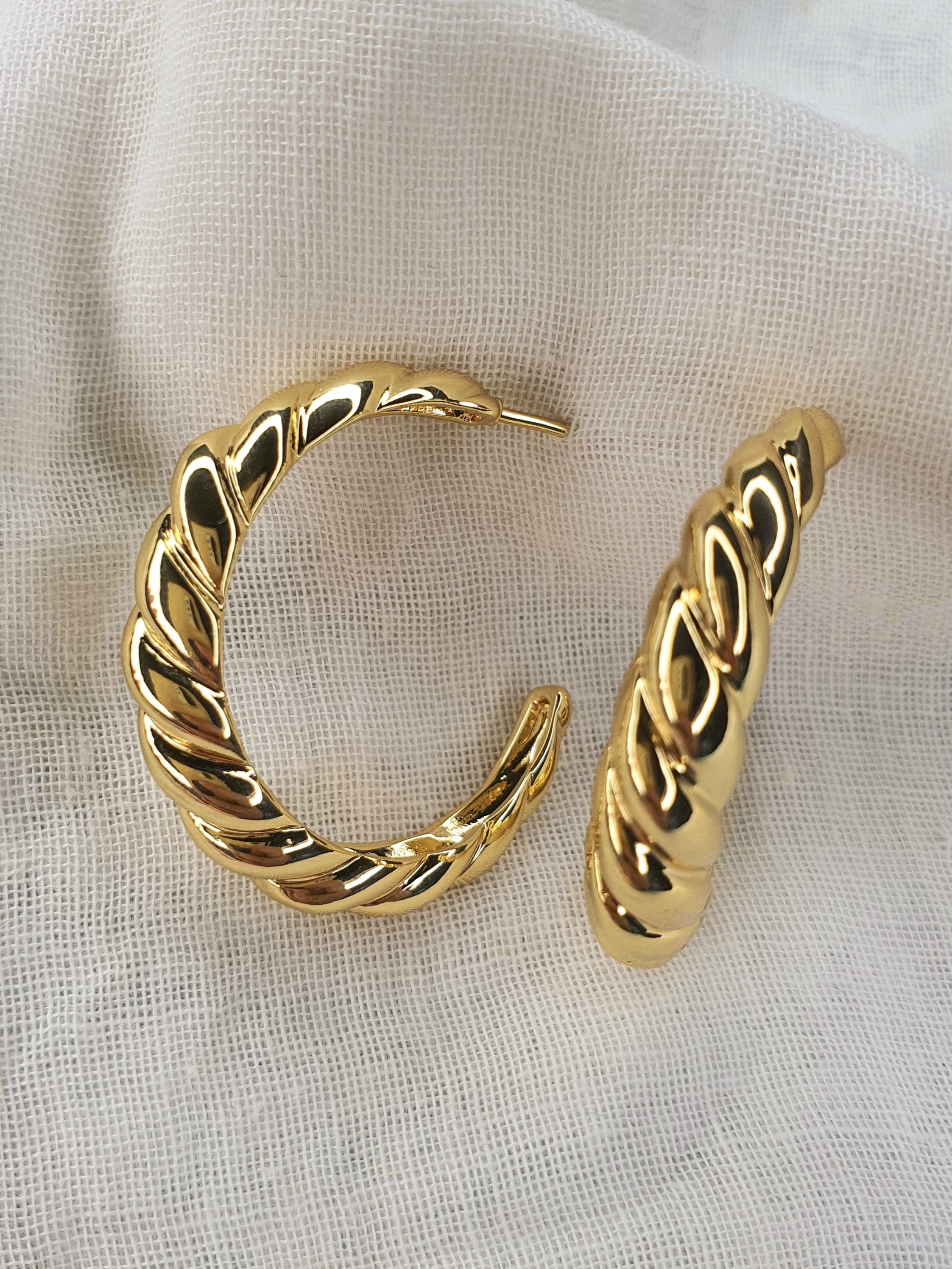 Klissaa Earrings Croissant Hoops