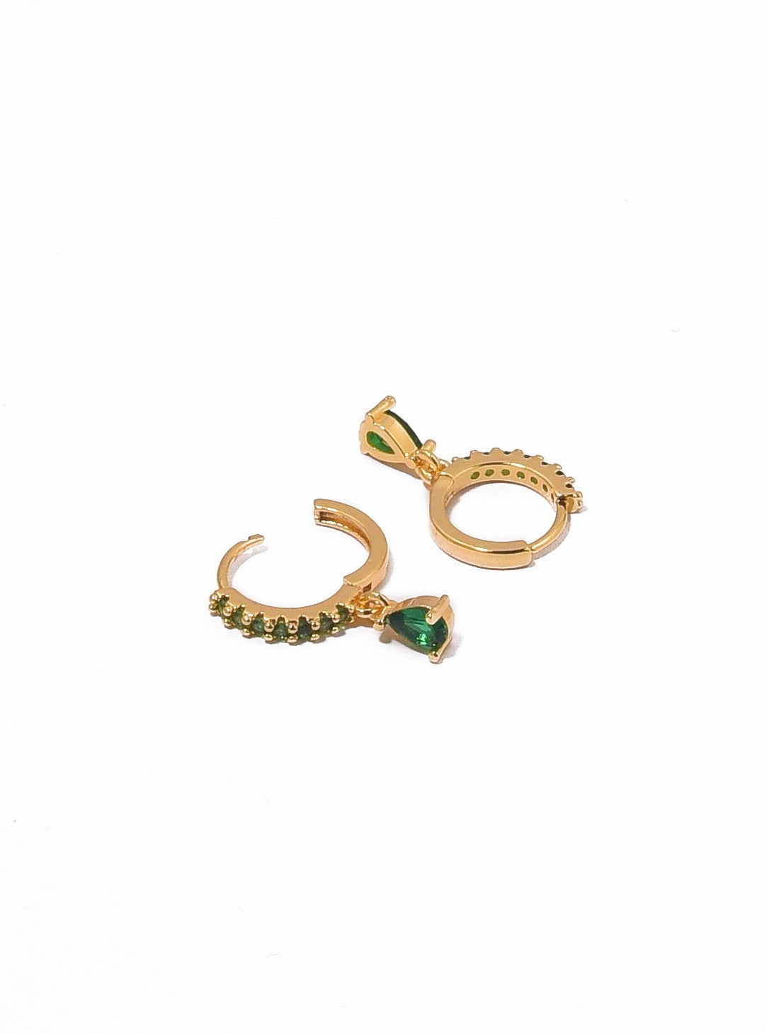 Klissaa earrings Emerald Zirconia Dangle Earrings