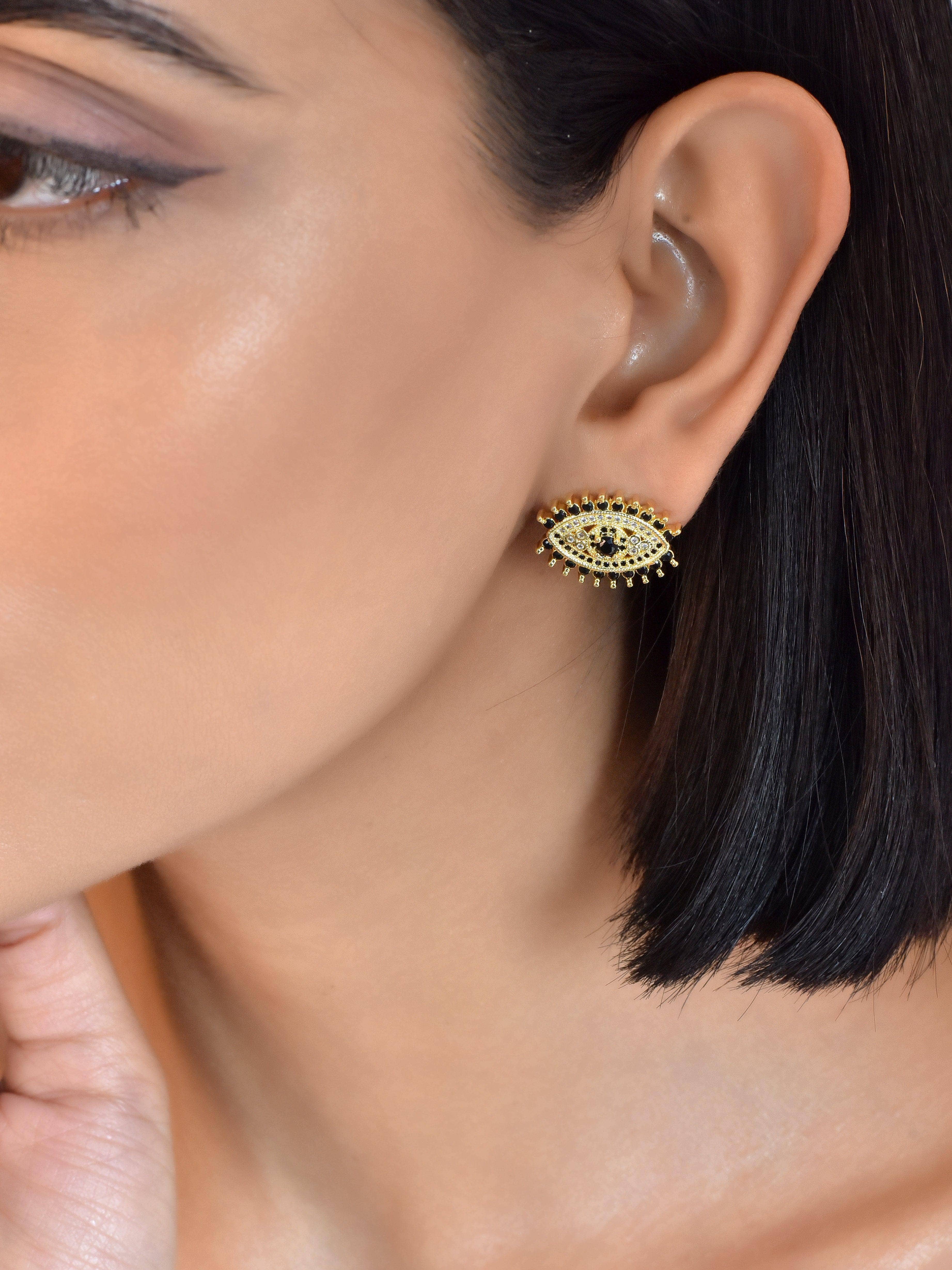 Klissaa earrings Glory Evil Eye Stud Earrings