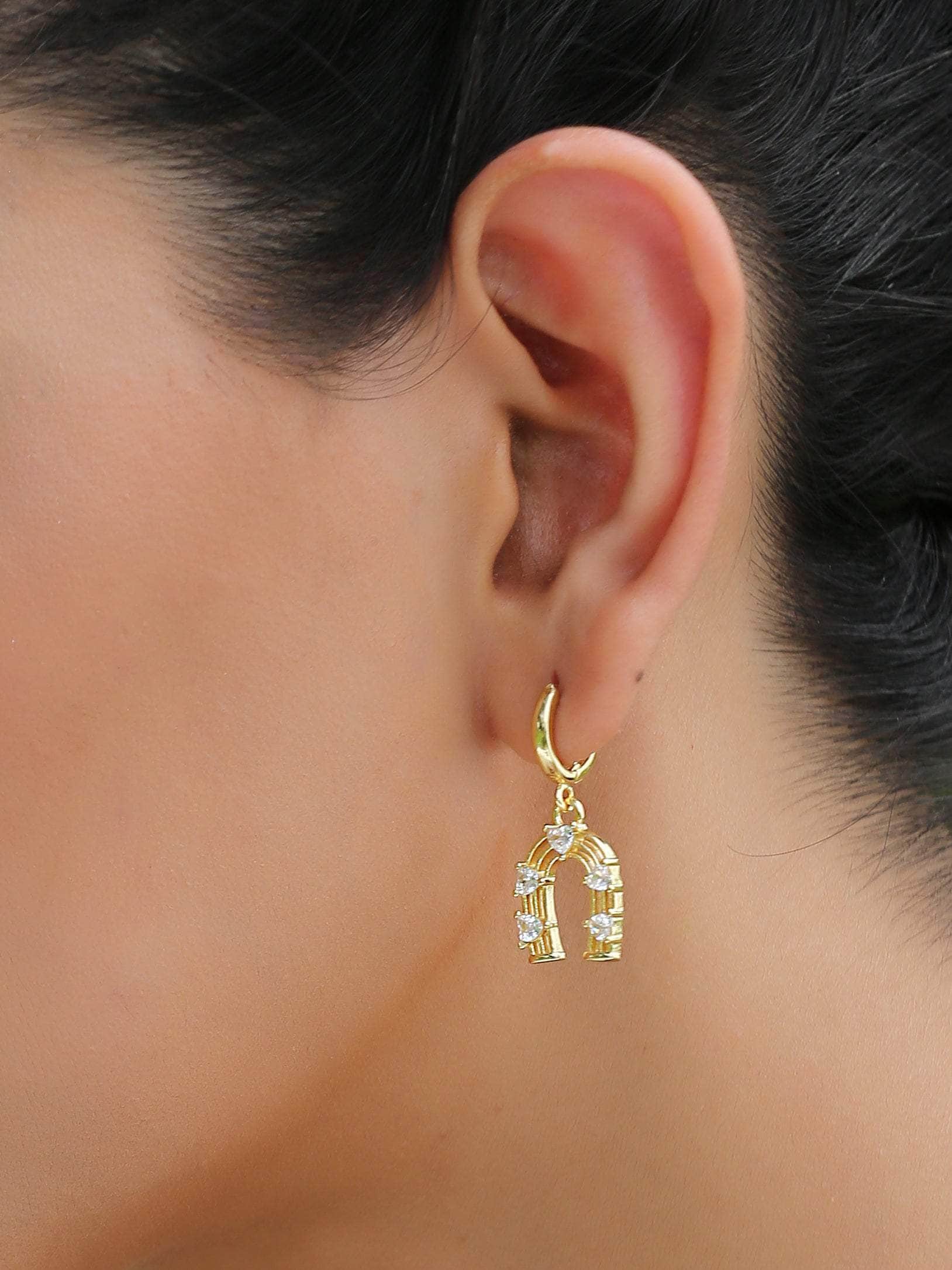 Klissaa Earrings Horse Shoe Charm Drop Earrings