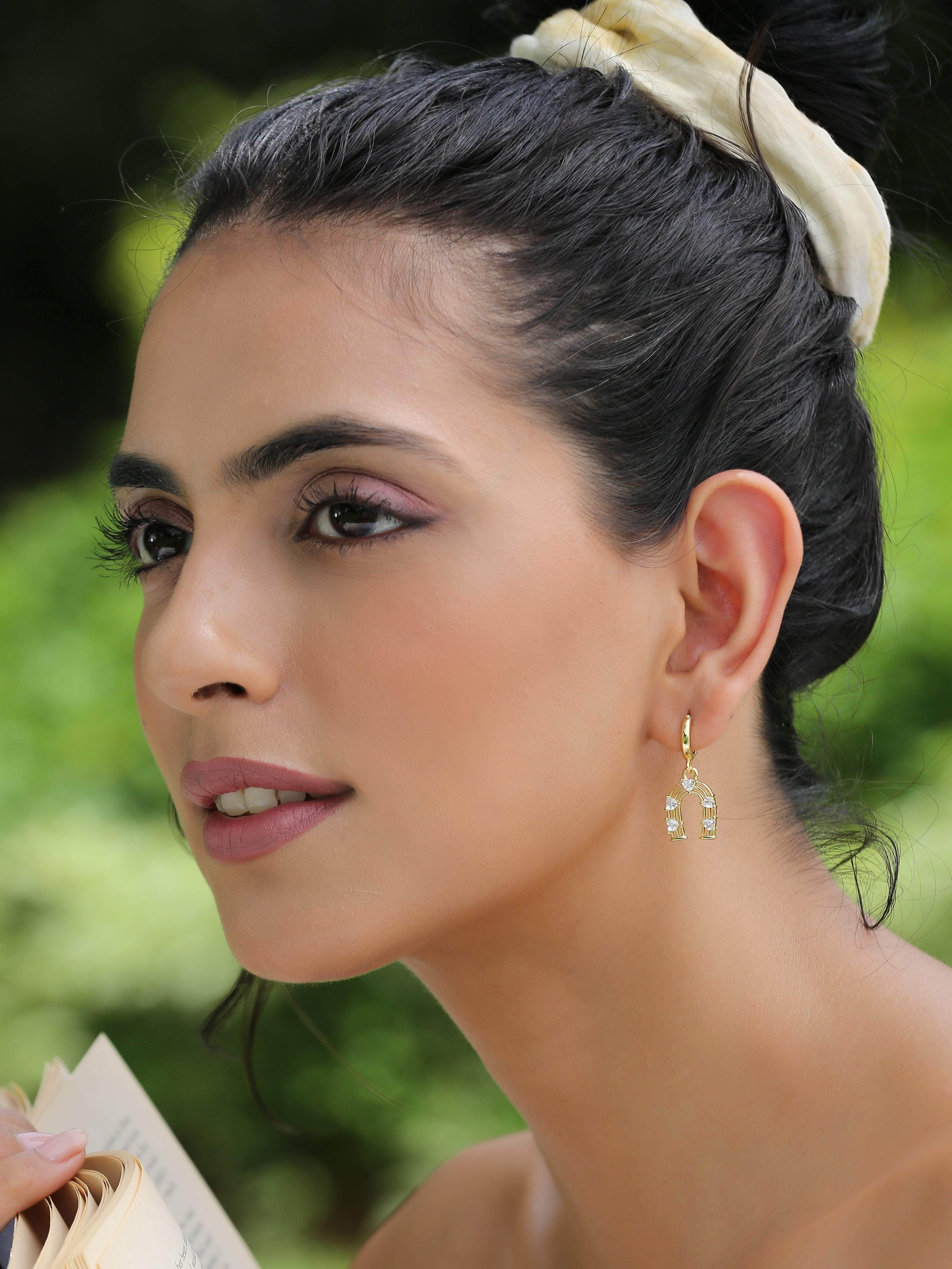 Klissaa Earrings Horse Shoe Charm Drop Earrings