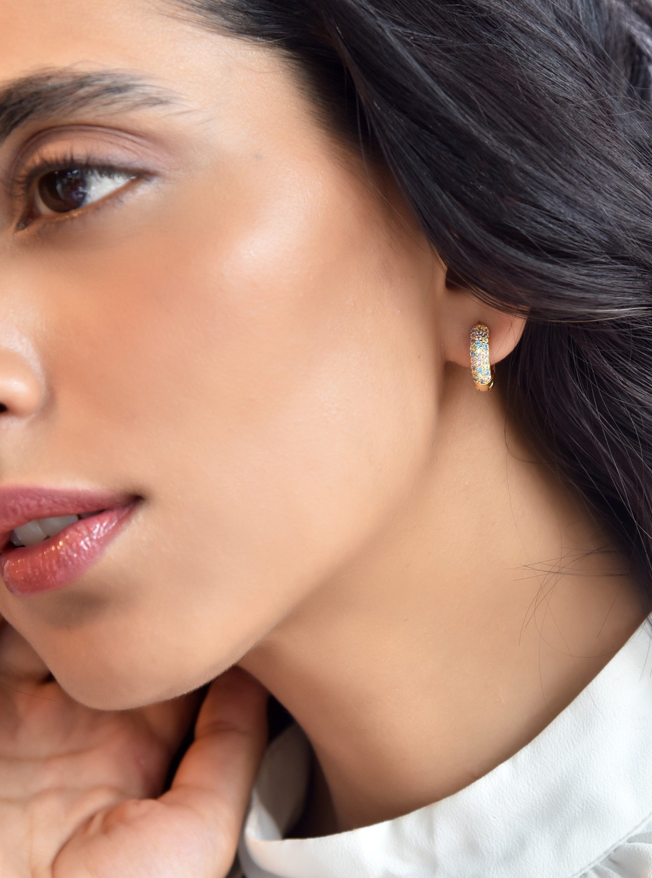 Klissaa Earrings Iris Zircon Huggies