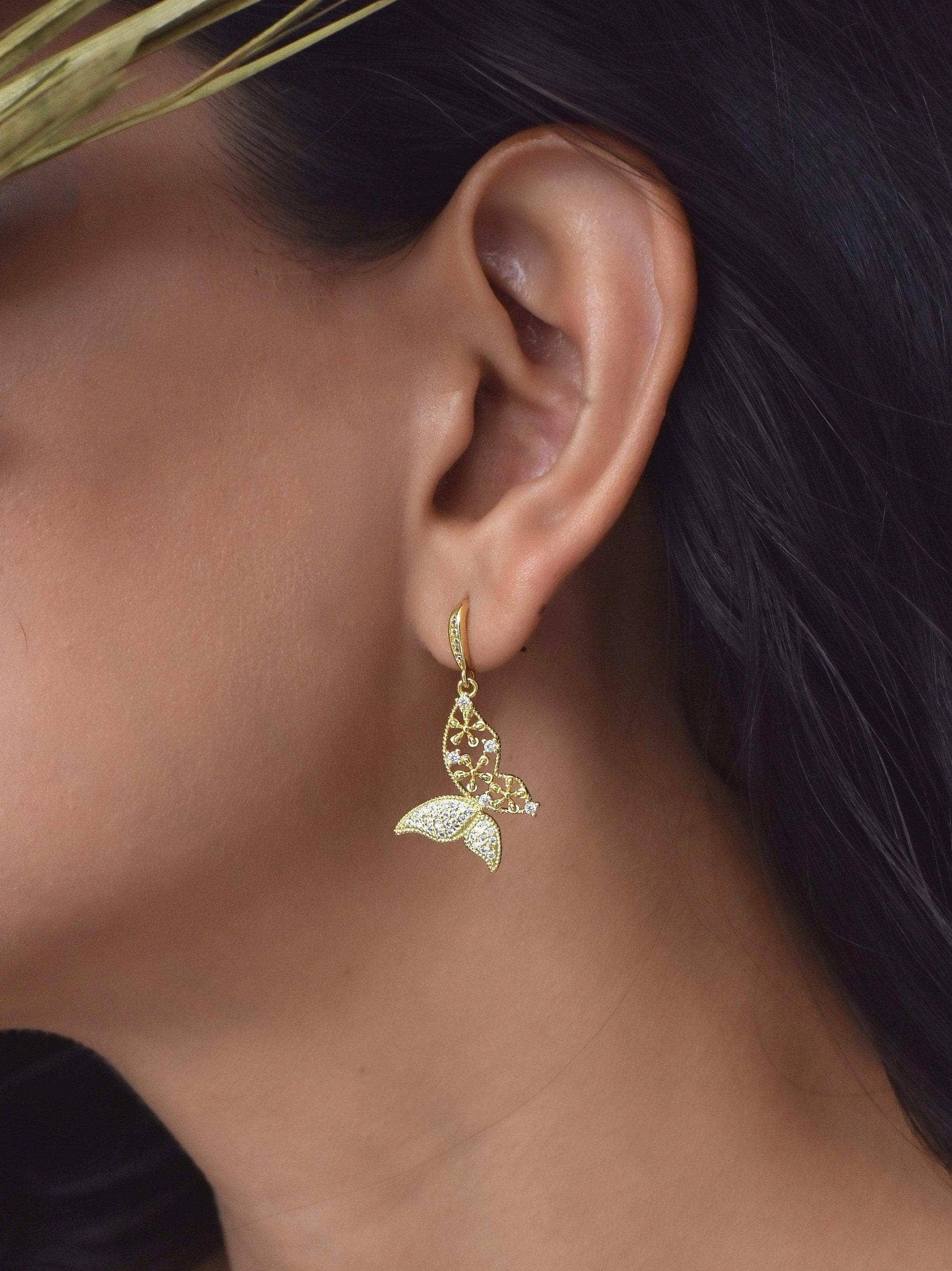 Klissaa earrings Klissaa Butterfly Drop Earrings